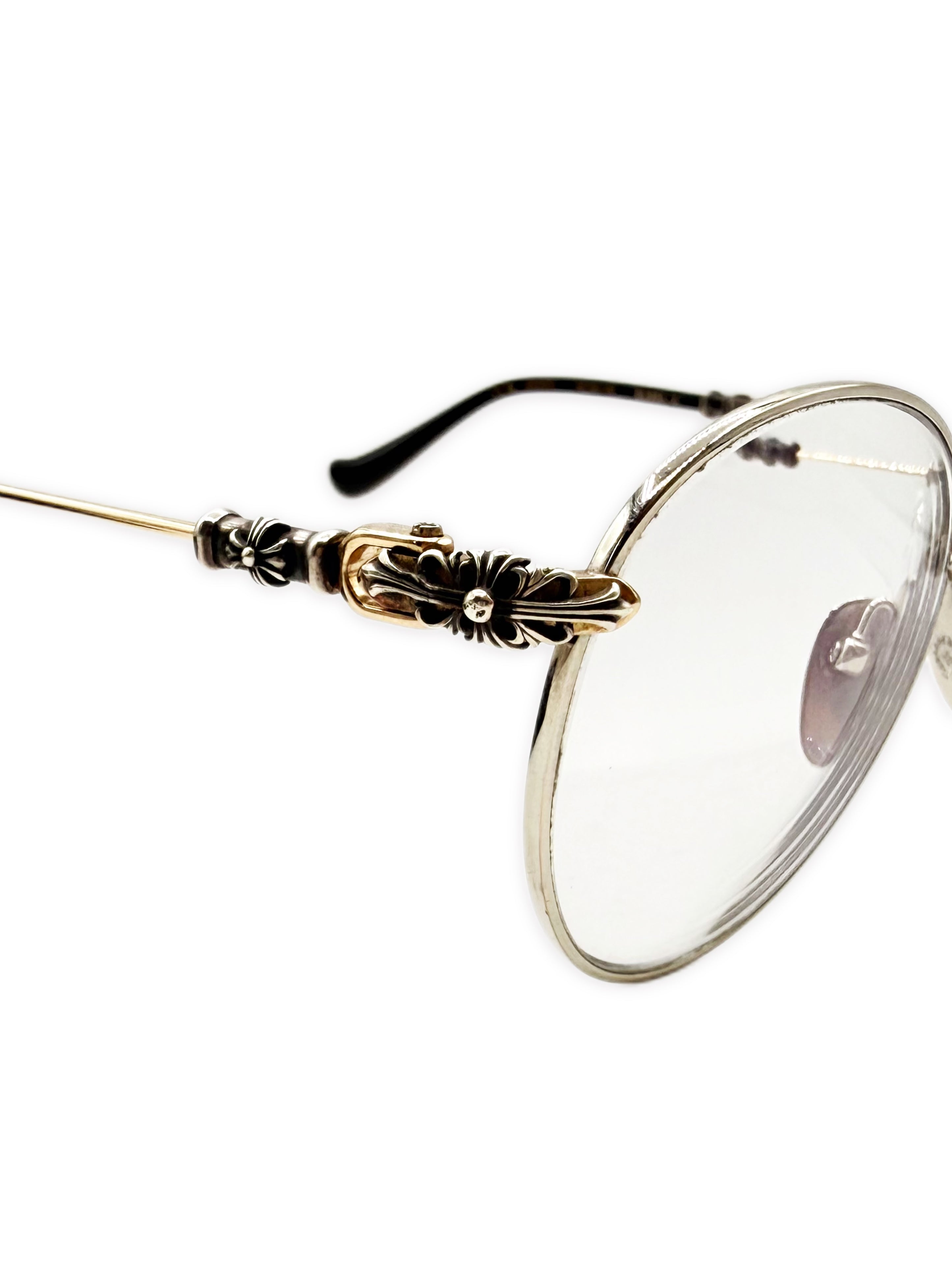 Chrome Hearts Bubba-A 18k Gold Plated Rimless Sunglasses