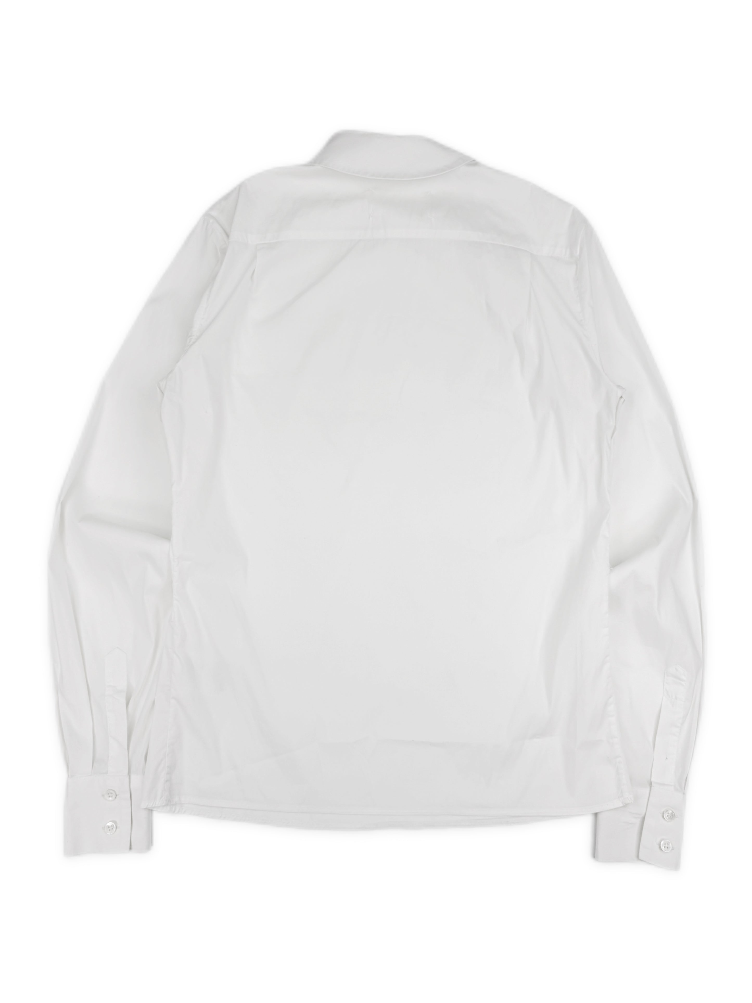 SS00 Maison Margiela ‘Sideways’ White Collared Long Sleeve