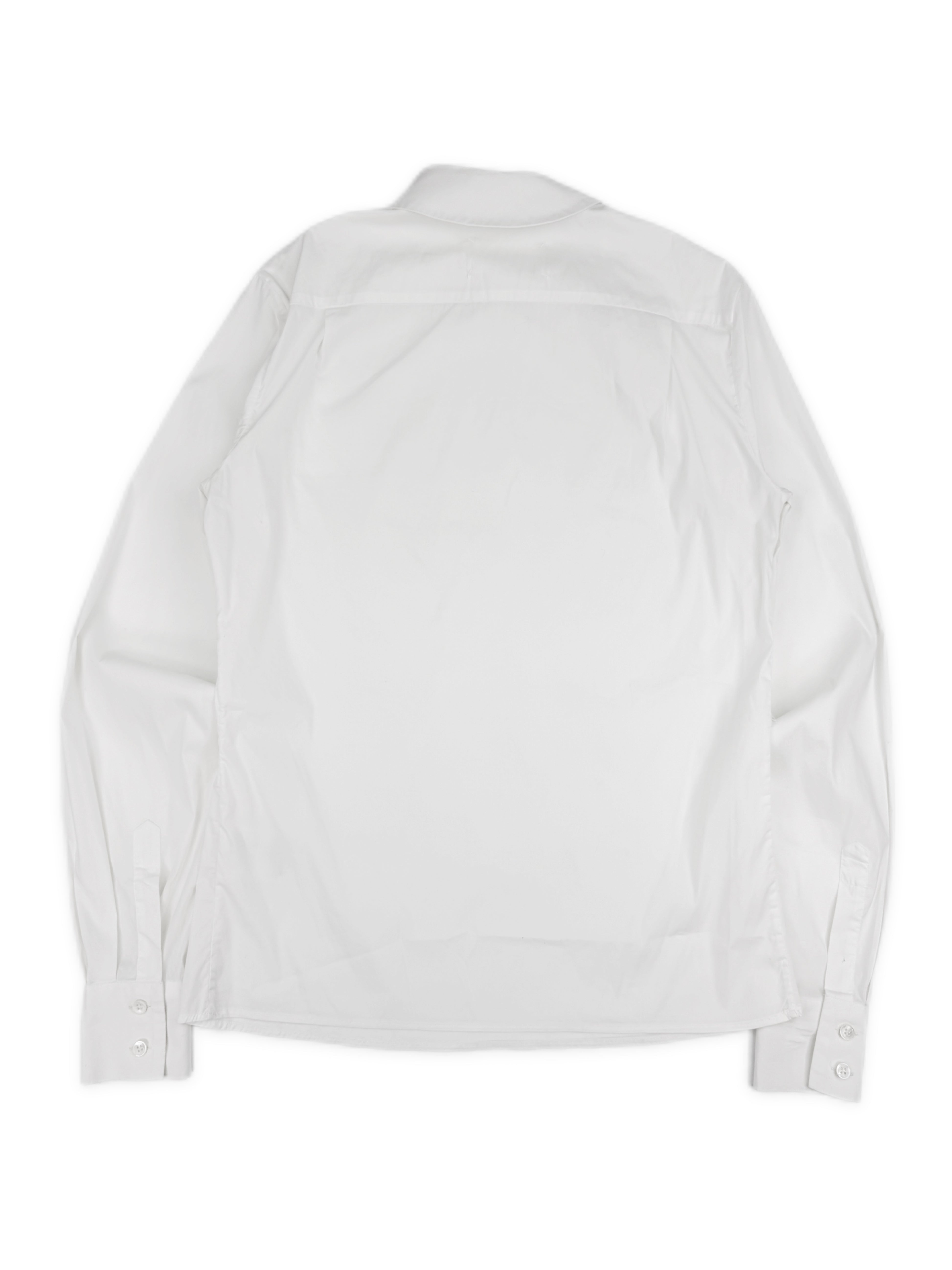SS00 Maison Margiela ‘Sideways’ White Collared Long Sleeve