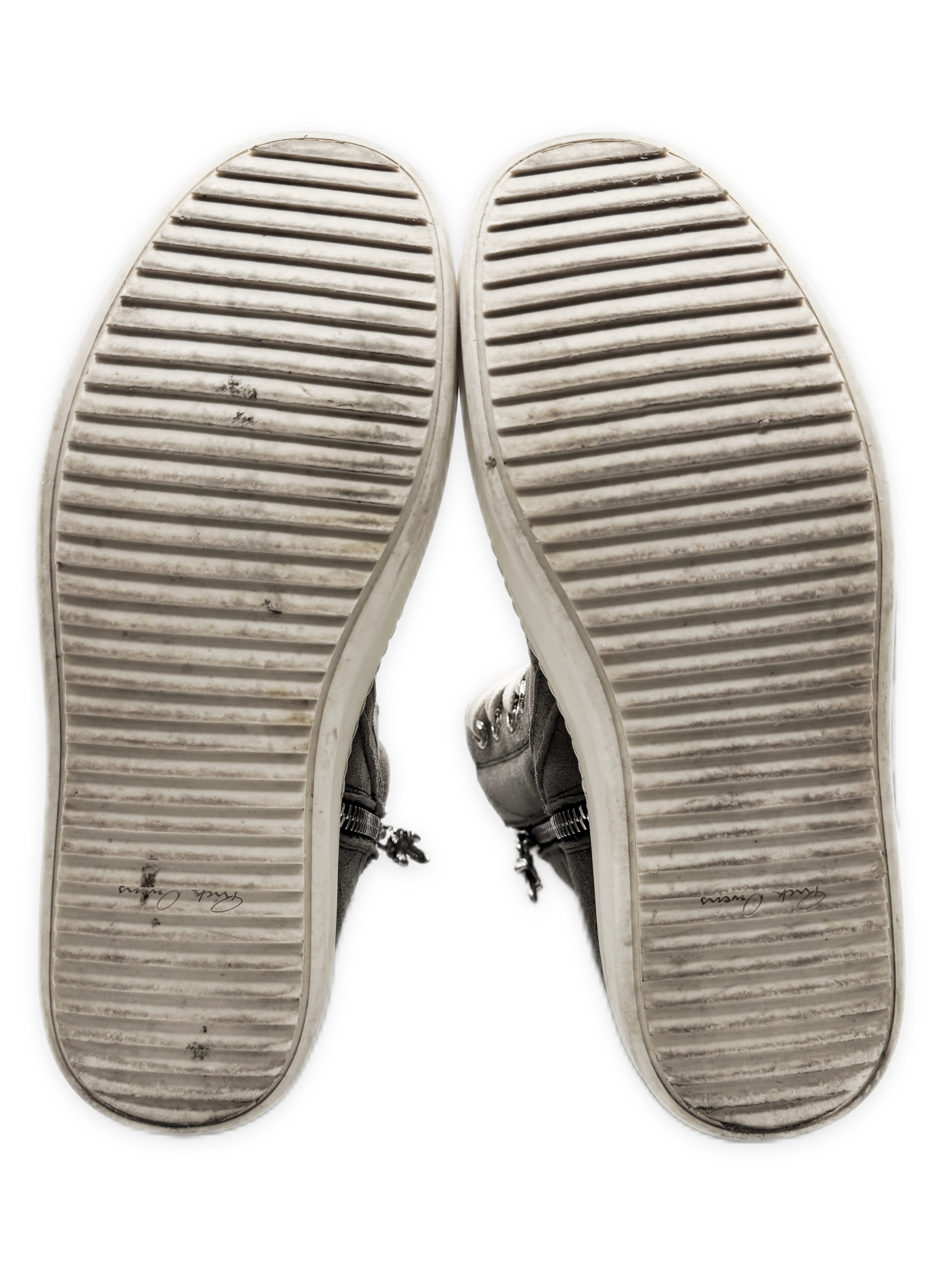 Chrome Hearts x Rick Owens Suede Rhodium Cross Geobasket Sneakers