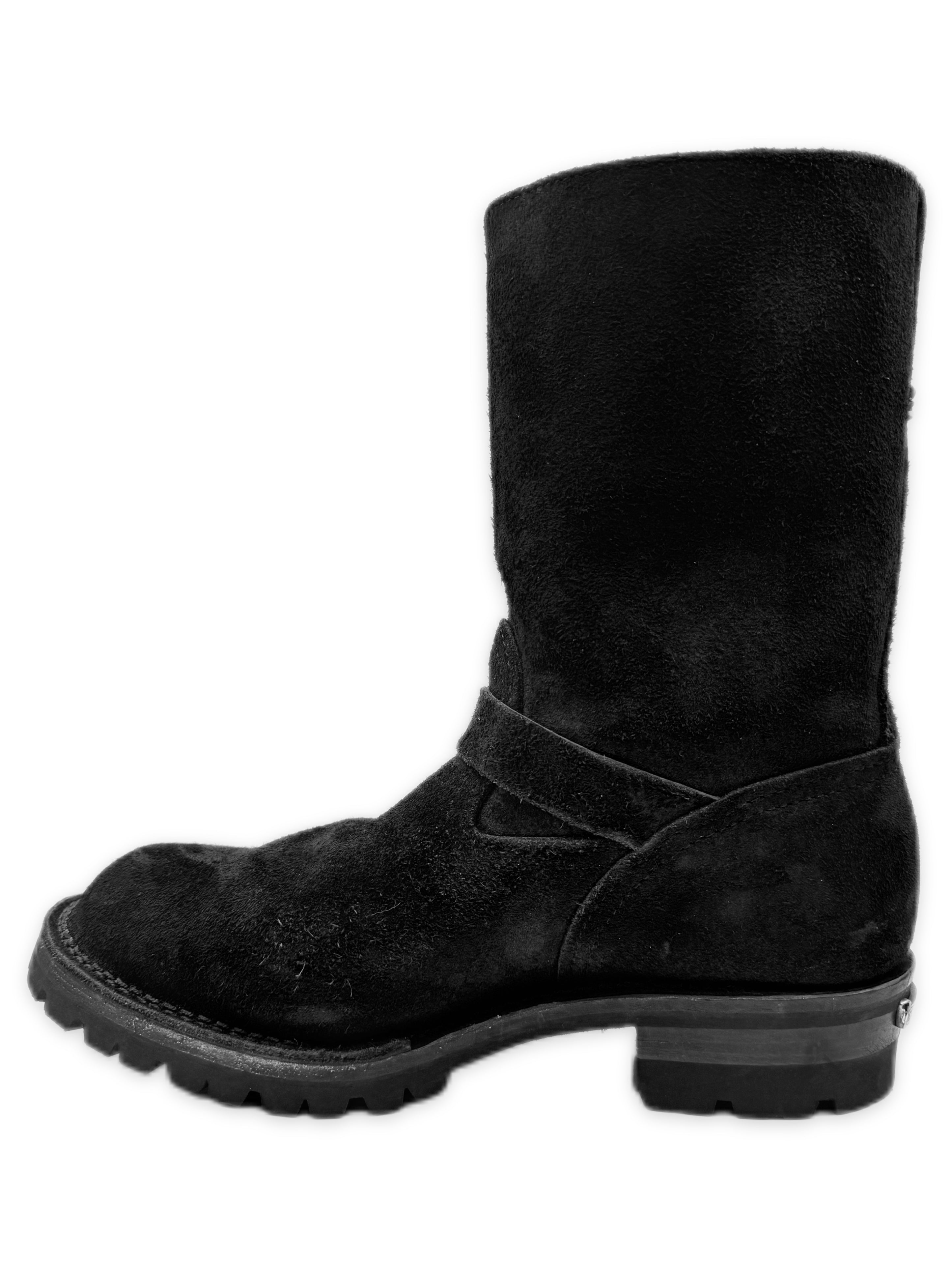 Chrome Hearts x Wesco Suede Gunslinger Cross Pendant Suede Engineer Boots