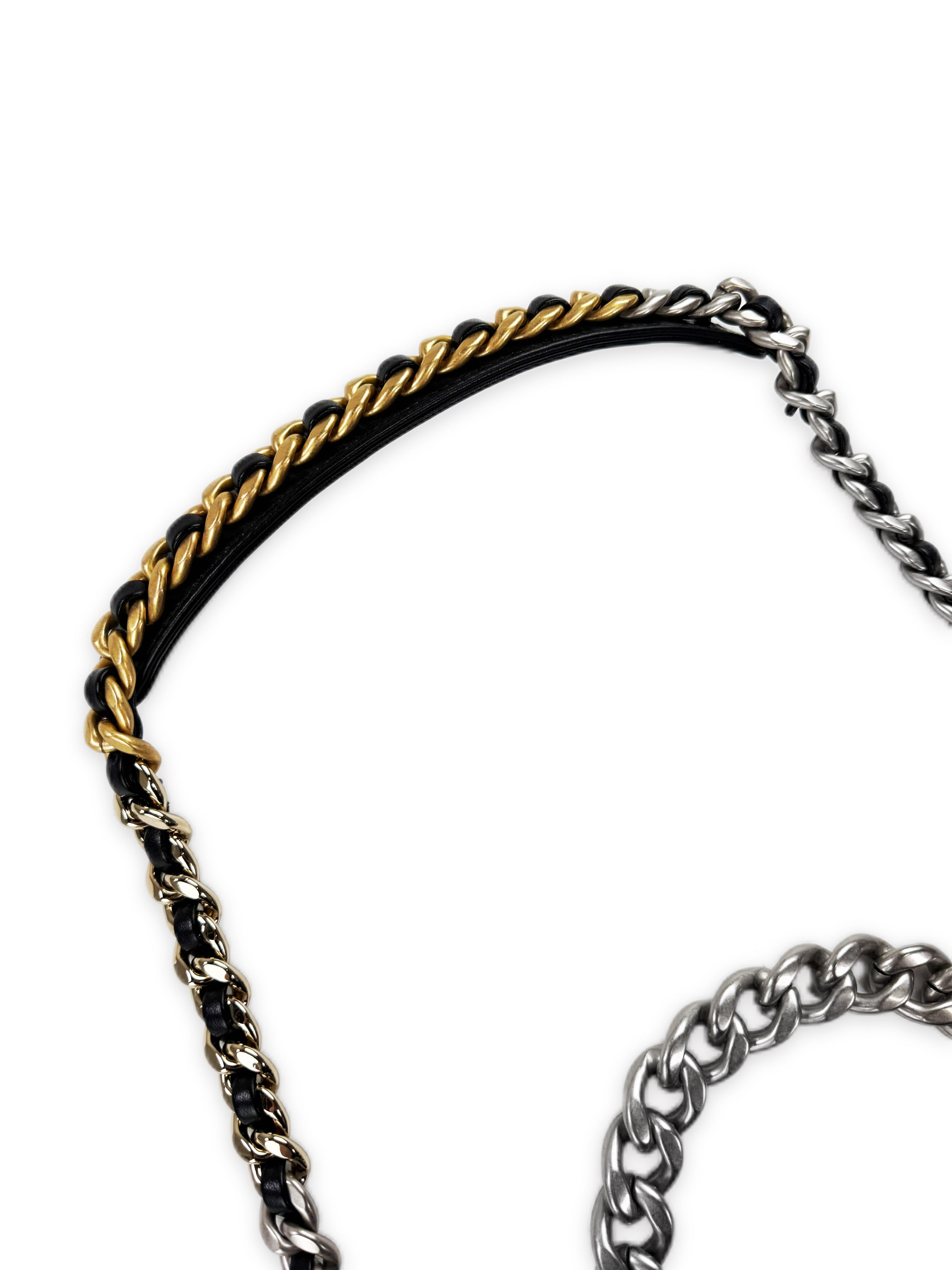 Chanel 19 Quilted Leather Maxi Large Gold / Silver Flap Bag