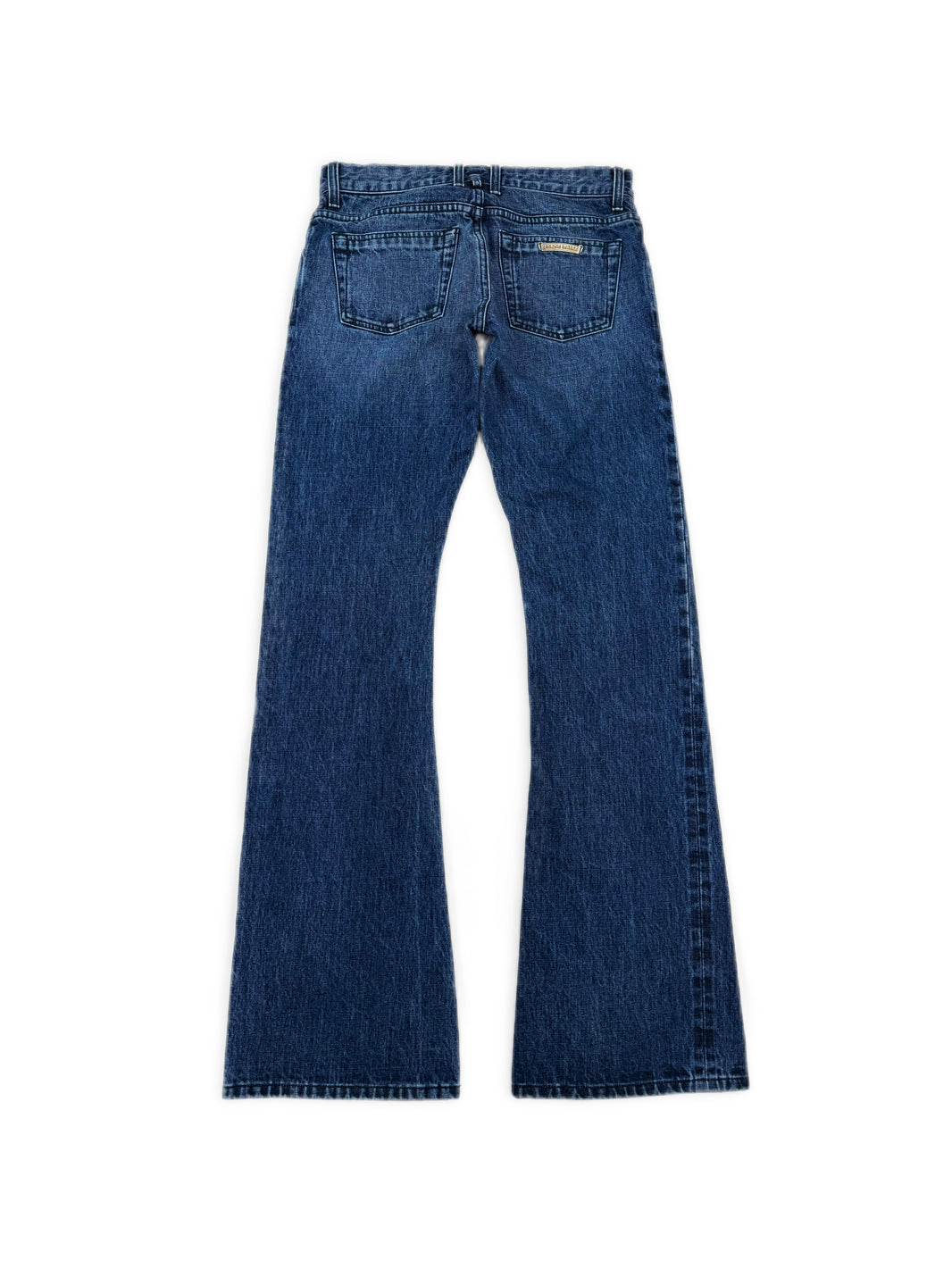 Chrome Hearts FU Dark Wash Flared .925 Silver Denim Jeans