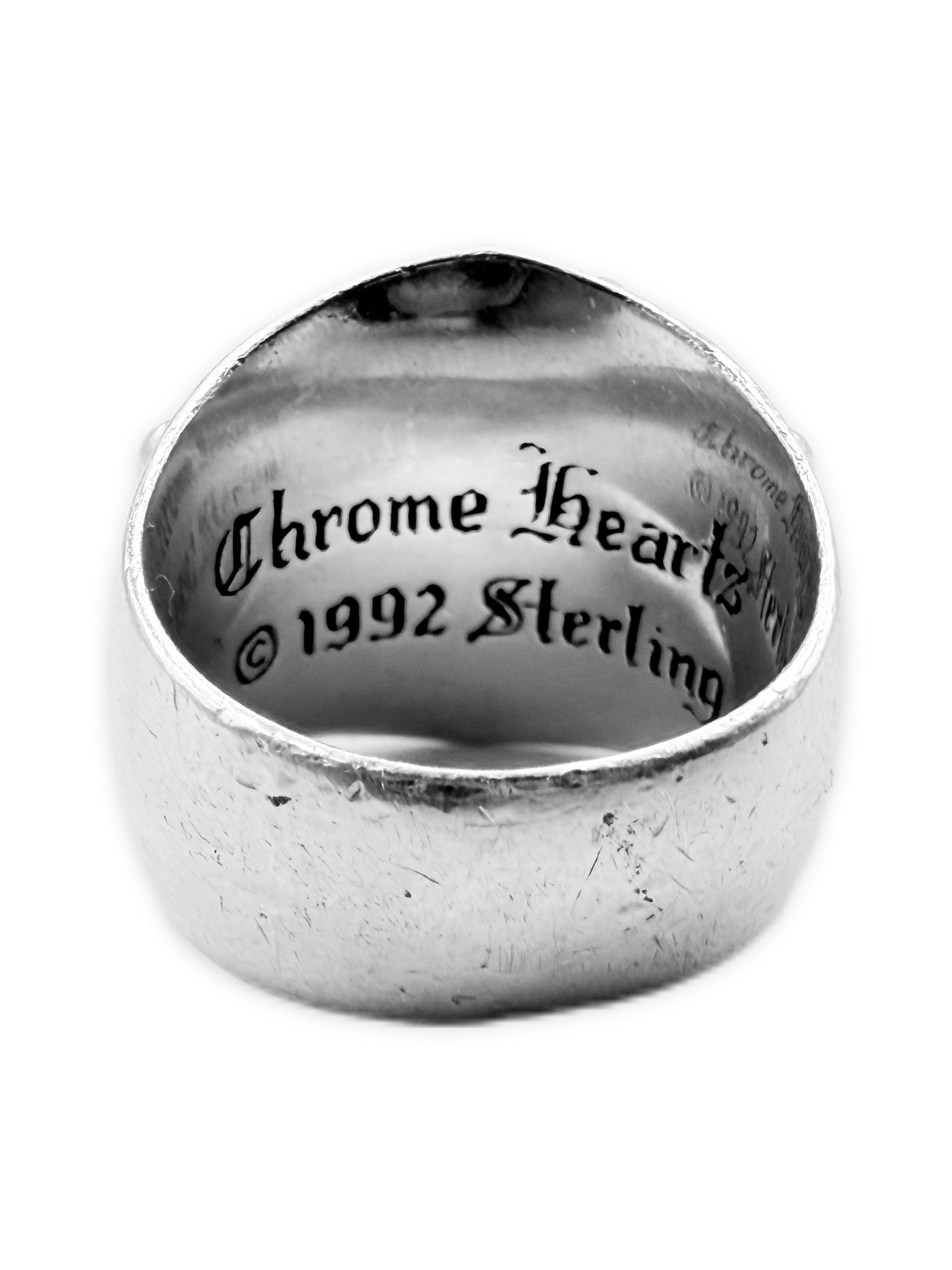 Chrome Hearts Keeper .925 Silver Etched Ring