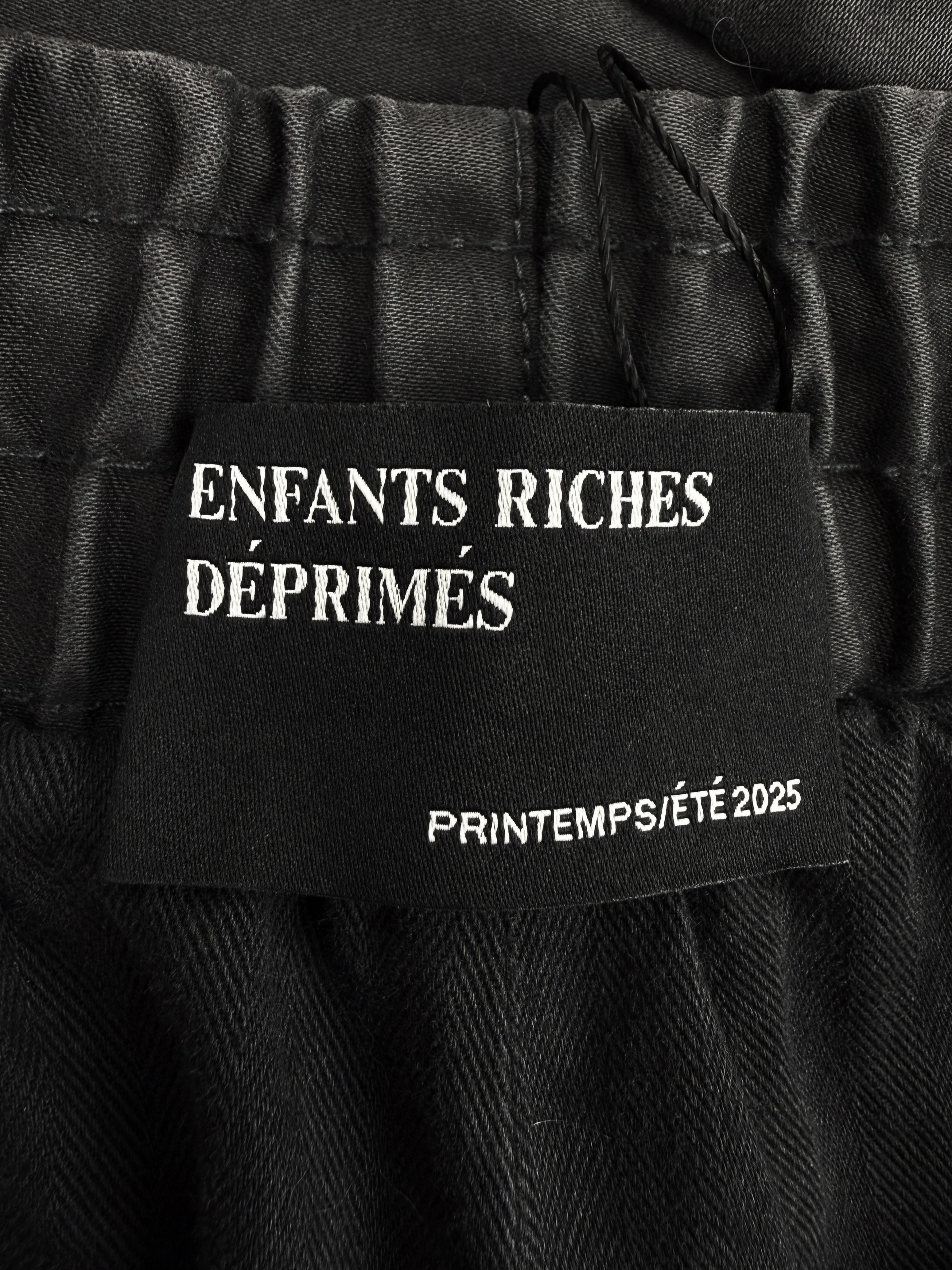 Enfants Riches Deprimes Panelled Logo Black Striped Sweat Pants