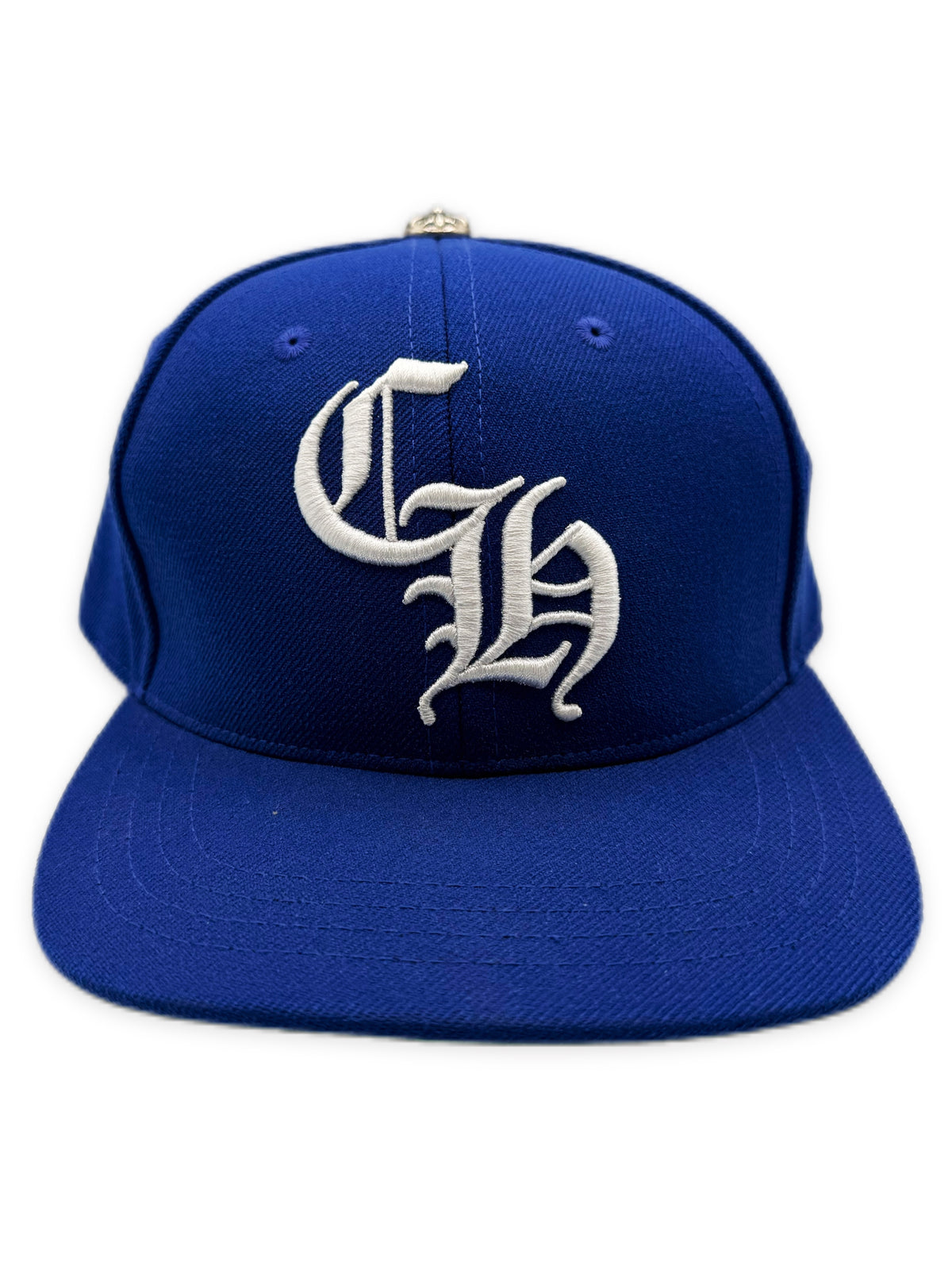 Chrome Hearts Blue CH .925 Silver Embroidered Snapback Hat