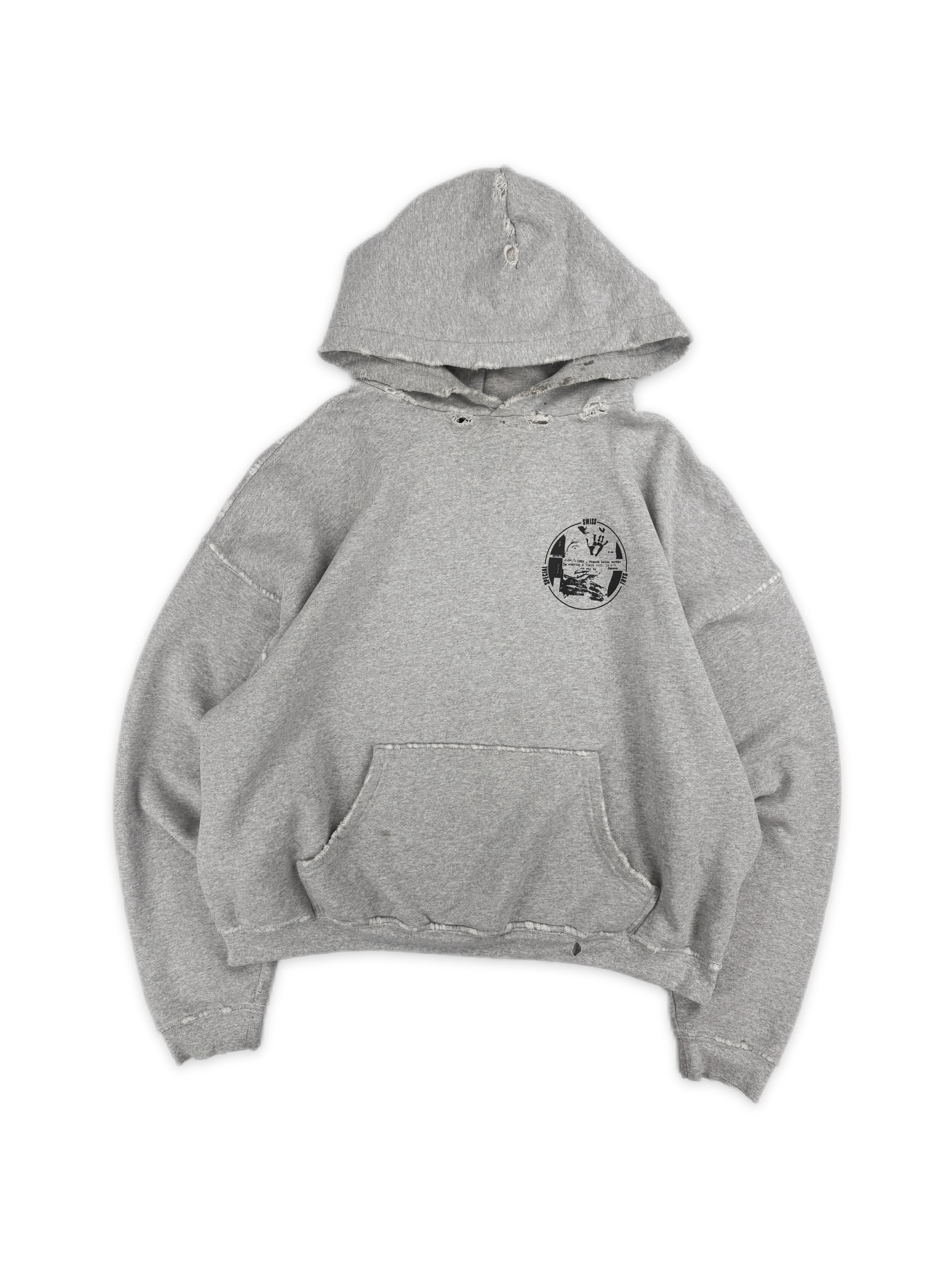 Enfants Riches Deprimes ‘Special Swiss Toys’ Distressed Grey Hoodie