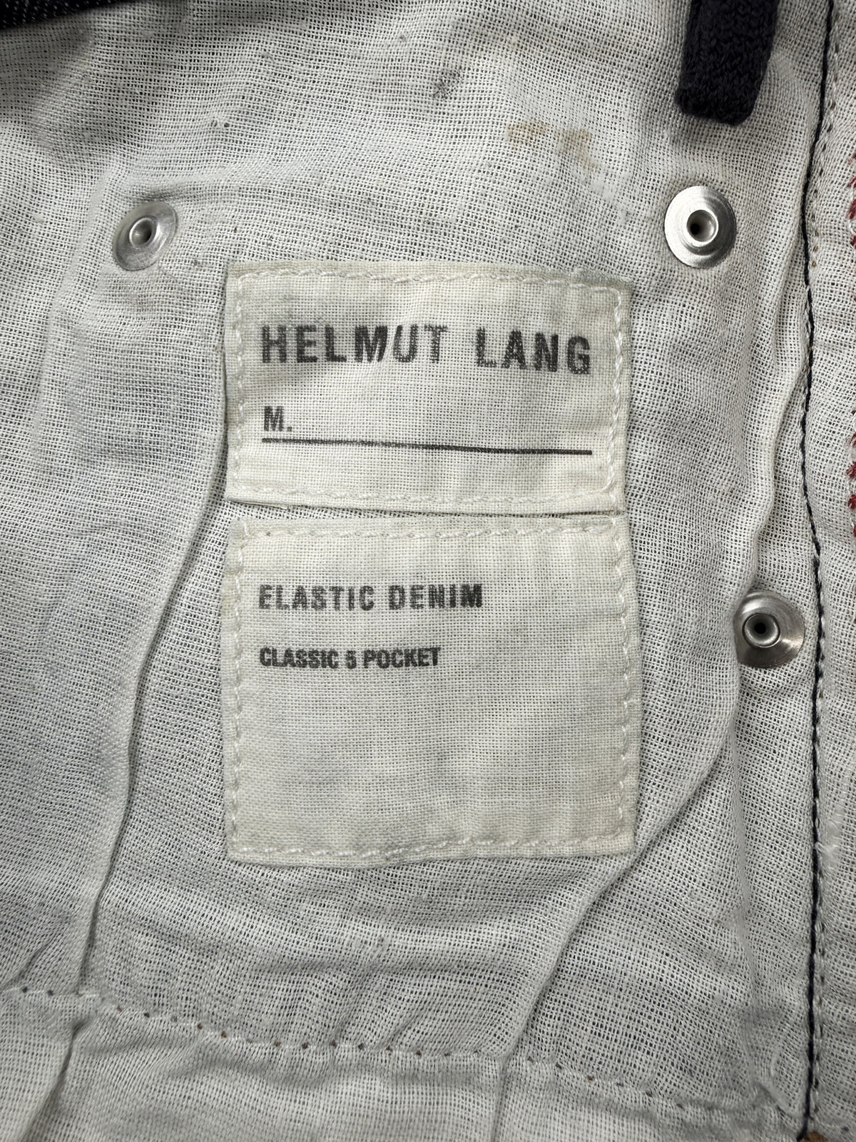 AW04 Helmut Lang Chasity Ball Chain Indigo Blue Denim Jeans