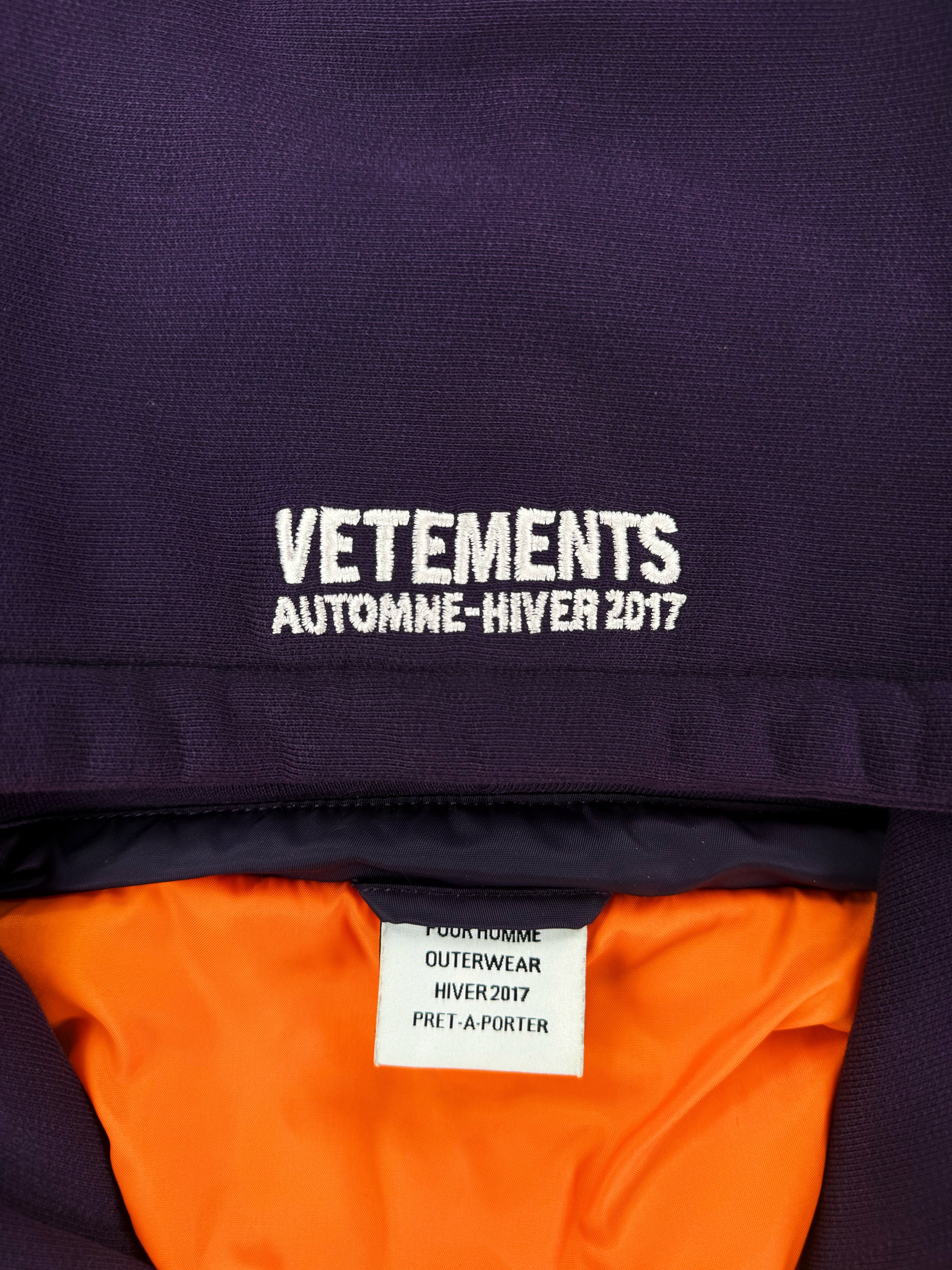 AW17 VETEMENTS HOMME TOTAL FUCKING DARKNESS PENTAGRAM BOMBER