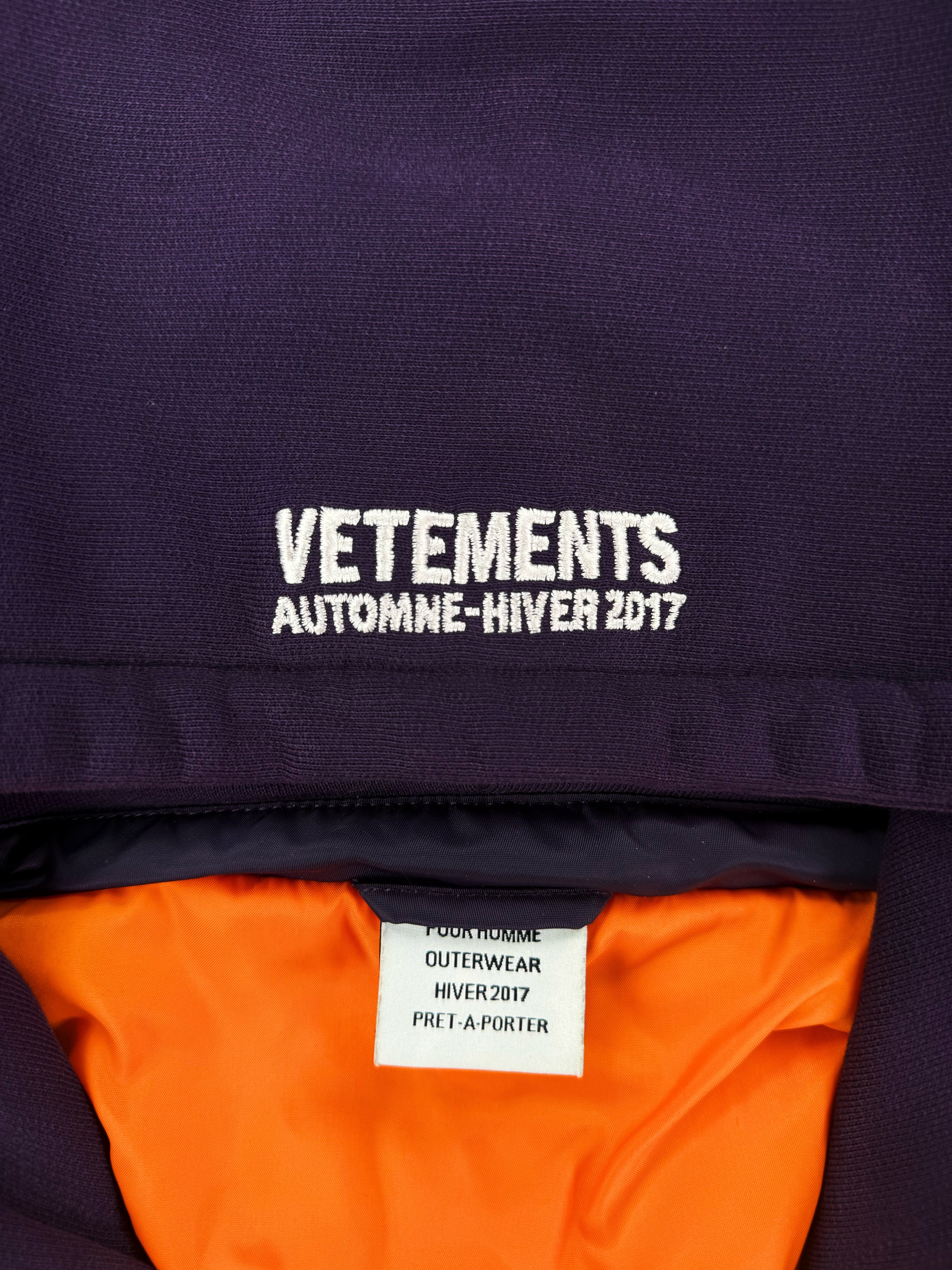 AW17 Vetements Homme Total Fucking Darkness Pentagram Bomber Jacket