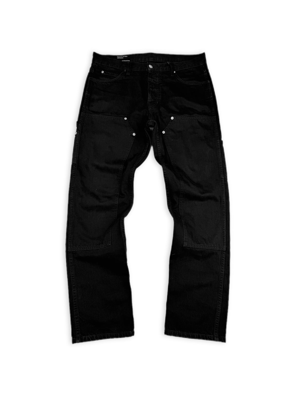 Enfants Riches Deprimes Double Knee Carpenter Black Denim Jeans