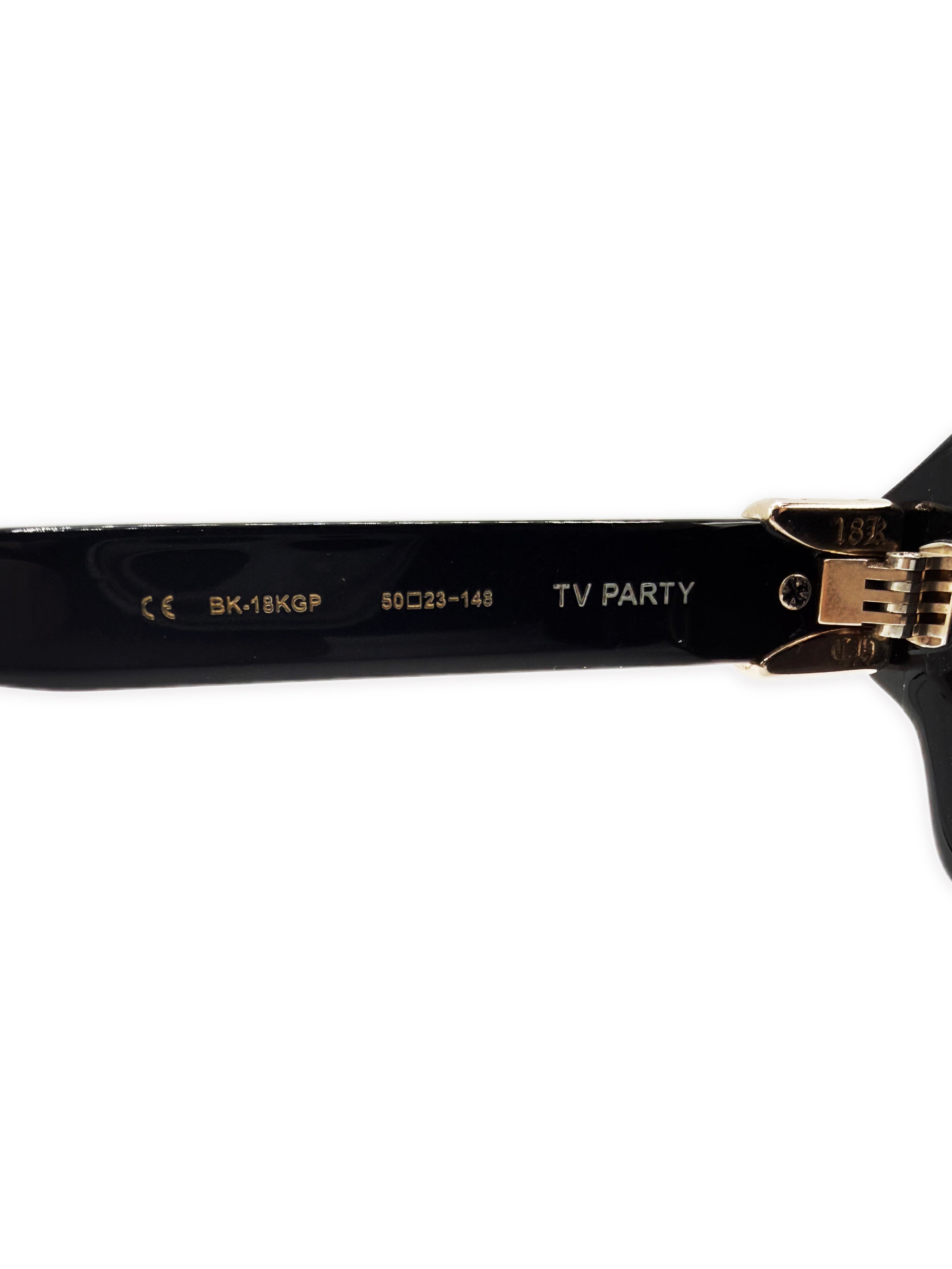 CHROME HEARTS X MATTY BOY TV PARTY 99 EYES 18K GOLD SUNGLASSES