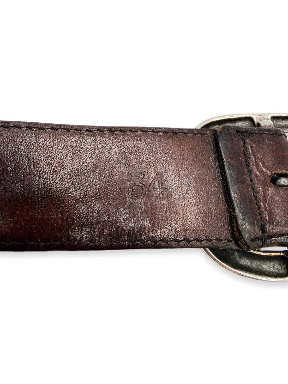 Chrome Hearts Gunslinger 1.5 in Brown .925 Silver Belt