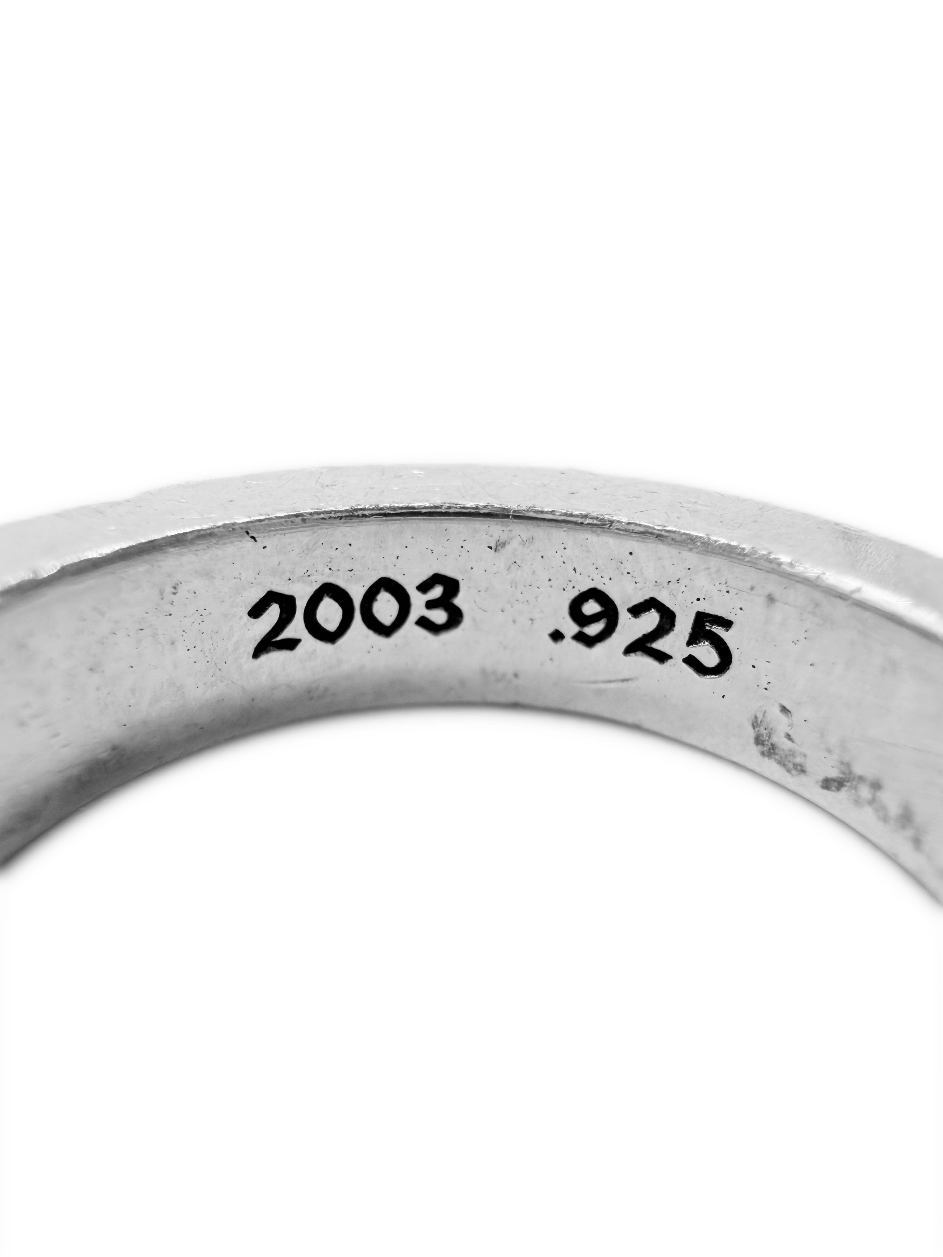 Chrome Hearts Forever 9mm Spacer Ring Etched .925 Silver