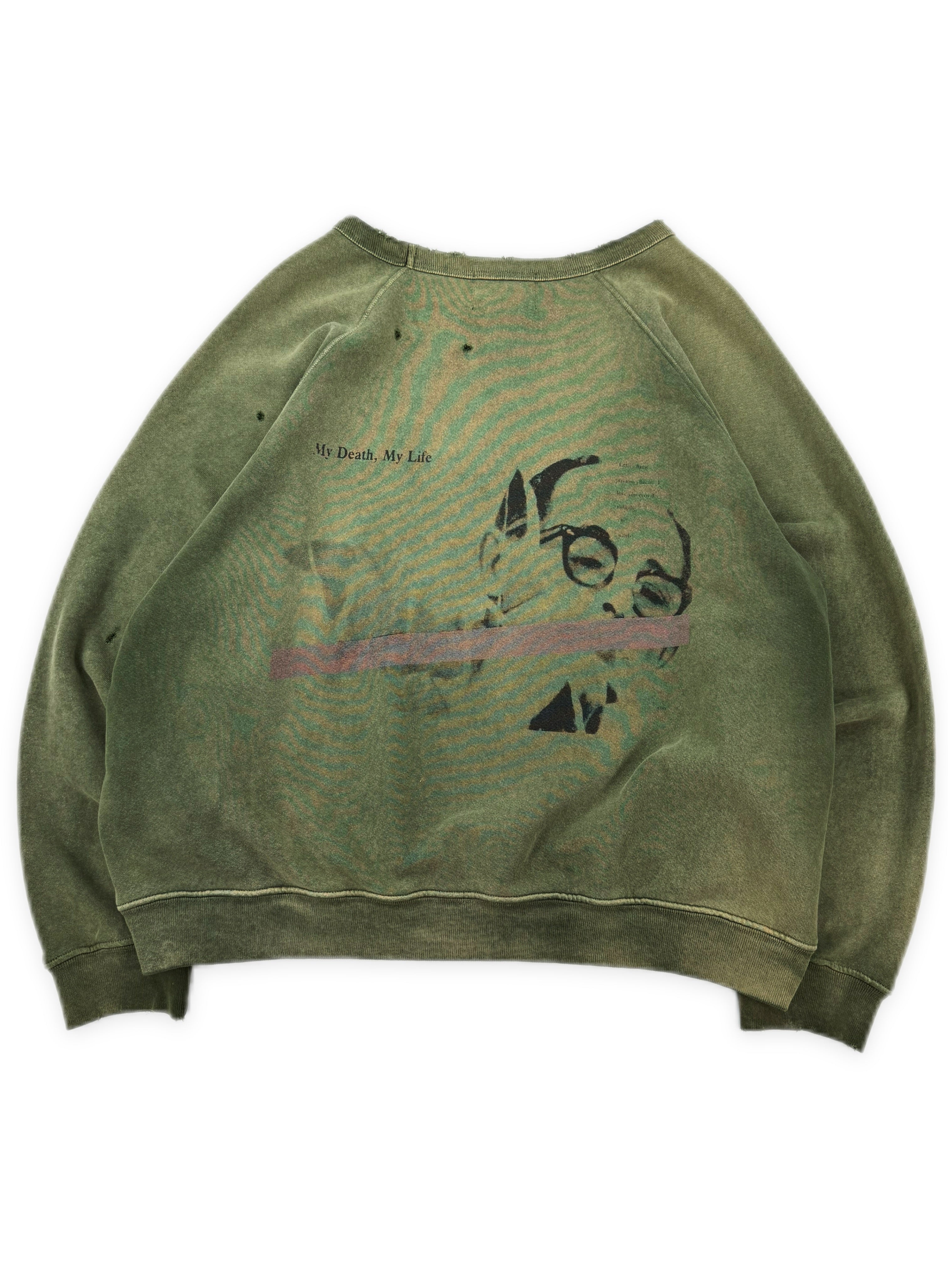 Enfants Riches Deprimes ‘My Death’ Green Raglan Crewneck