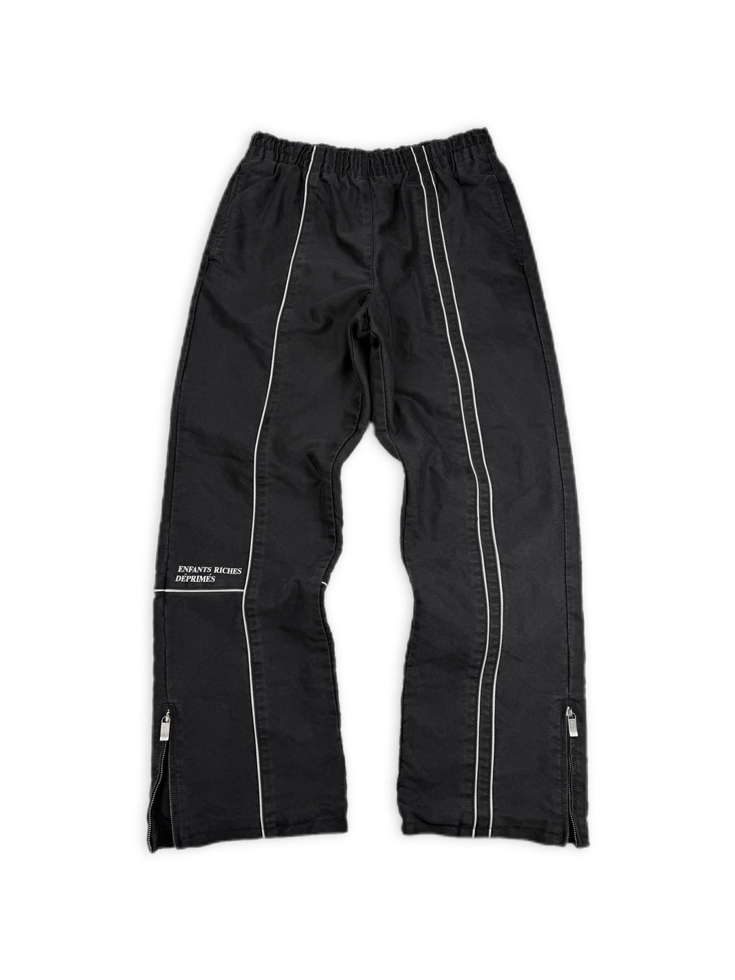 Enfants Riches Deprimes Panelled Logo Black Striped Sweat Pants