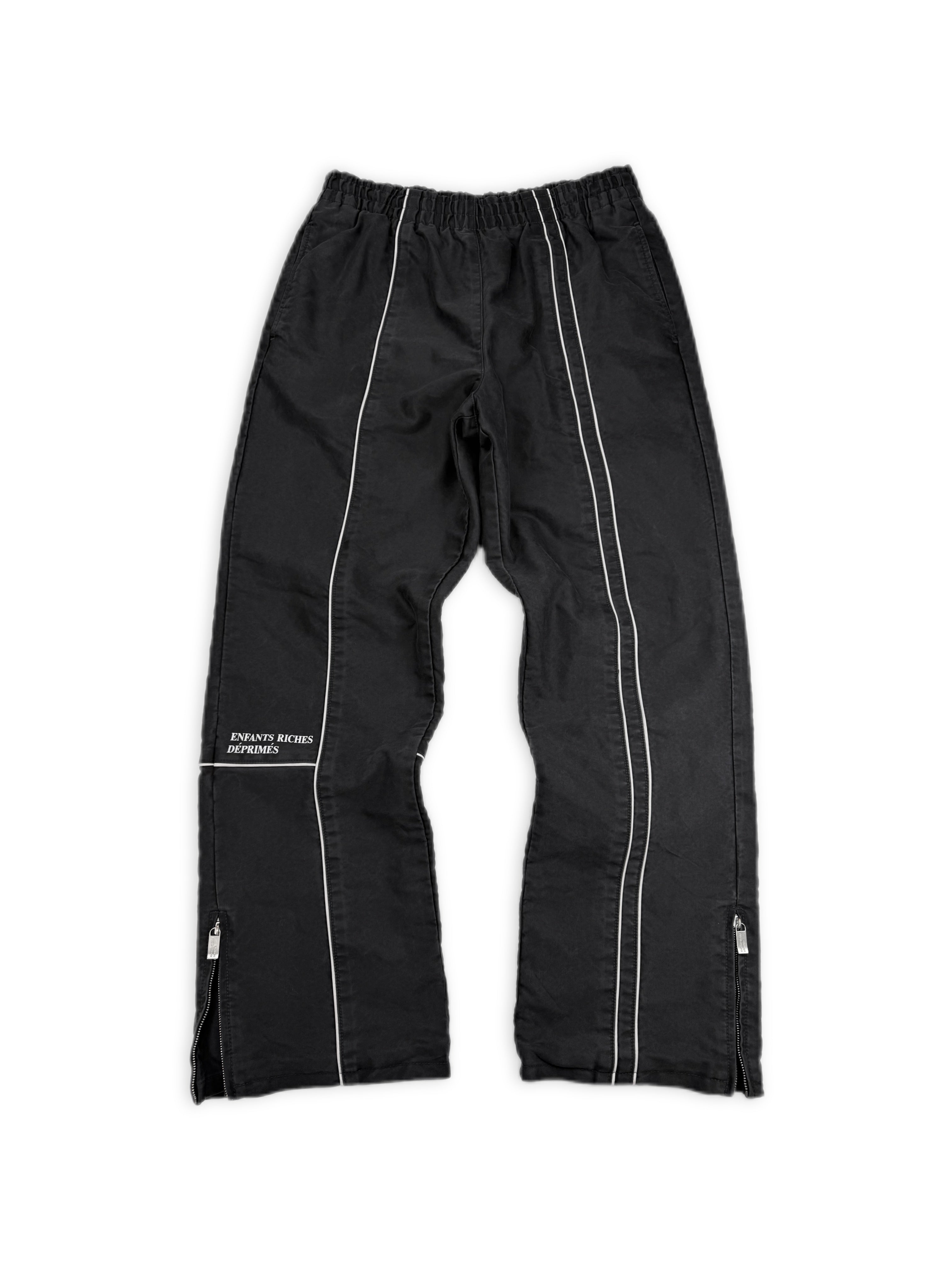 Enfants Riches Deprimes Panelled Logo Black Striped Sweat Pants