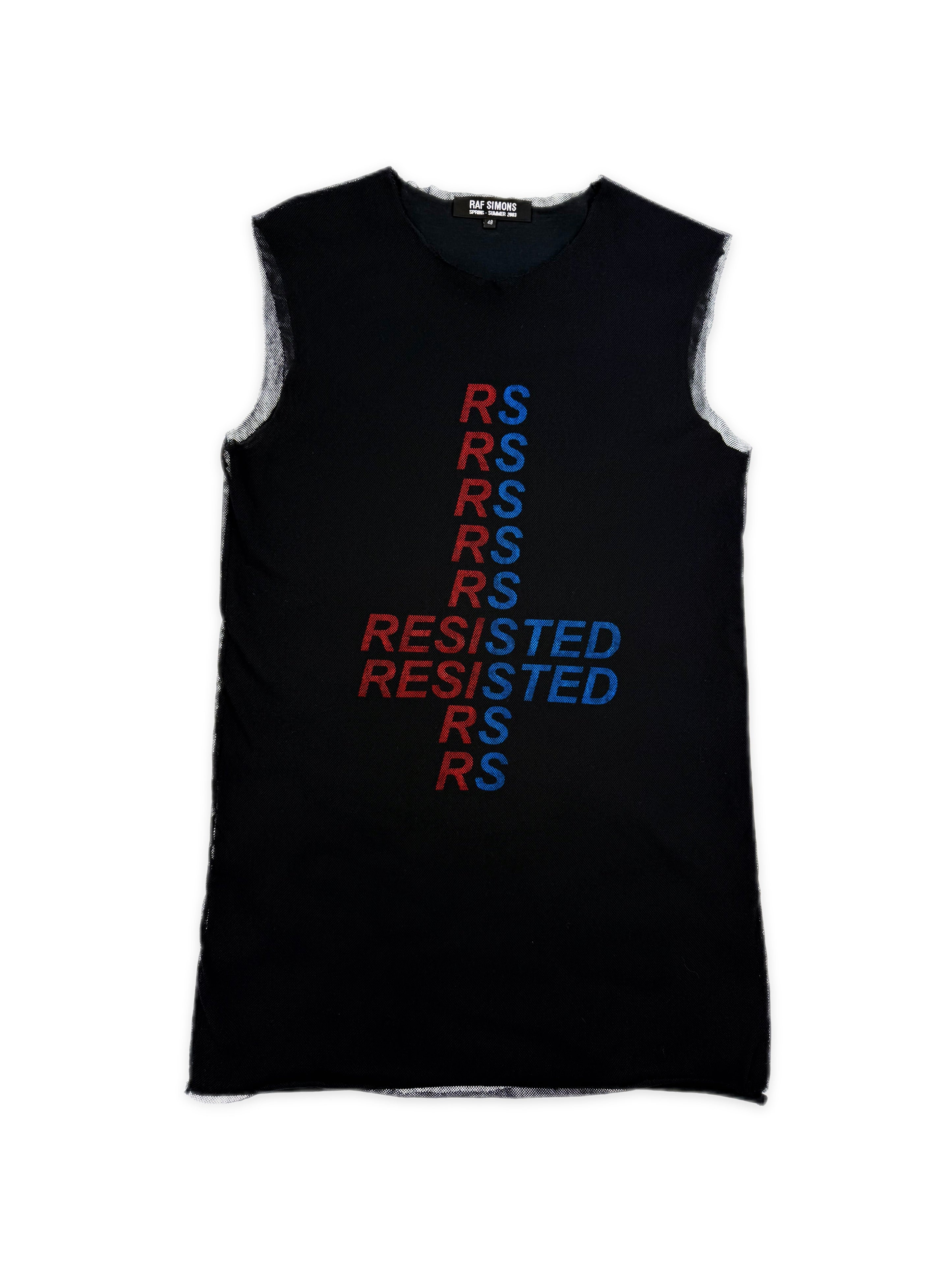 SS03 Raf Simons ‘Resisted’ Consumed Mesh Layered Tank Top
