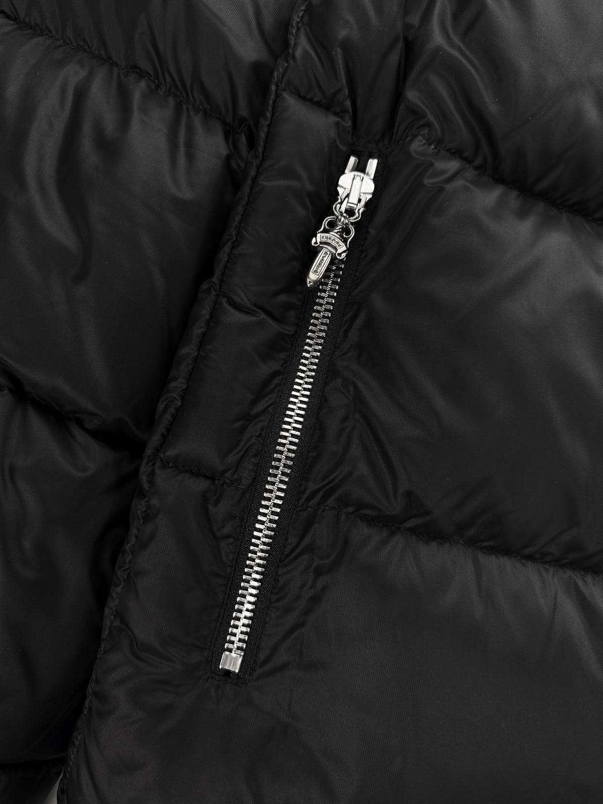Chrome Hearts Dagger Zip Down Fill Black Puffer Jacket