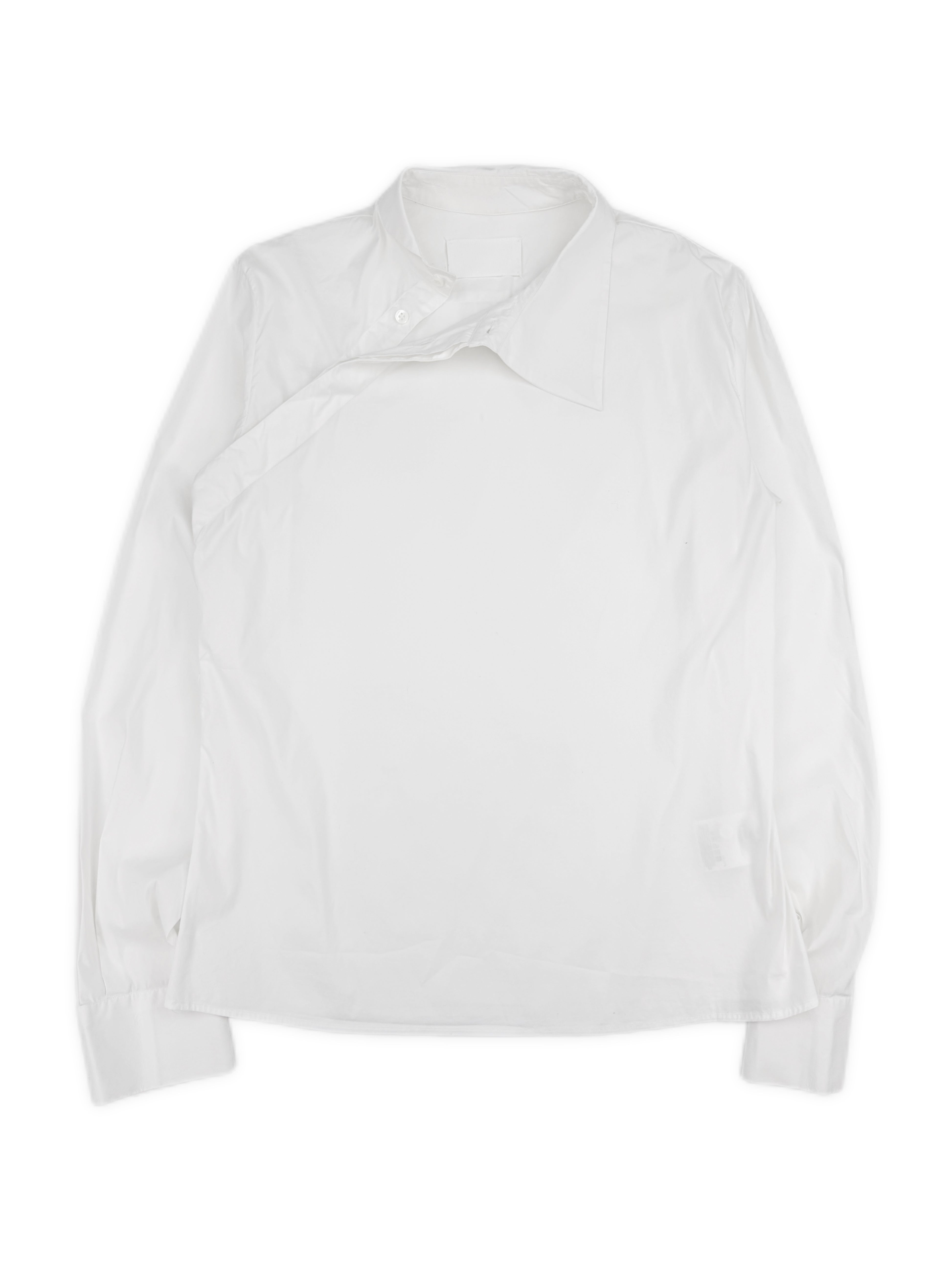 SS00 Maison Margiela ‘Sideways’ White Collared Long Sleeve