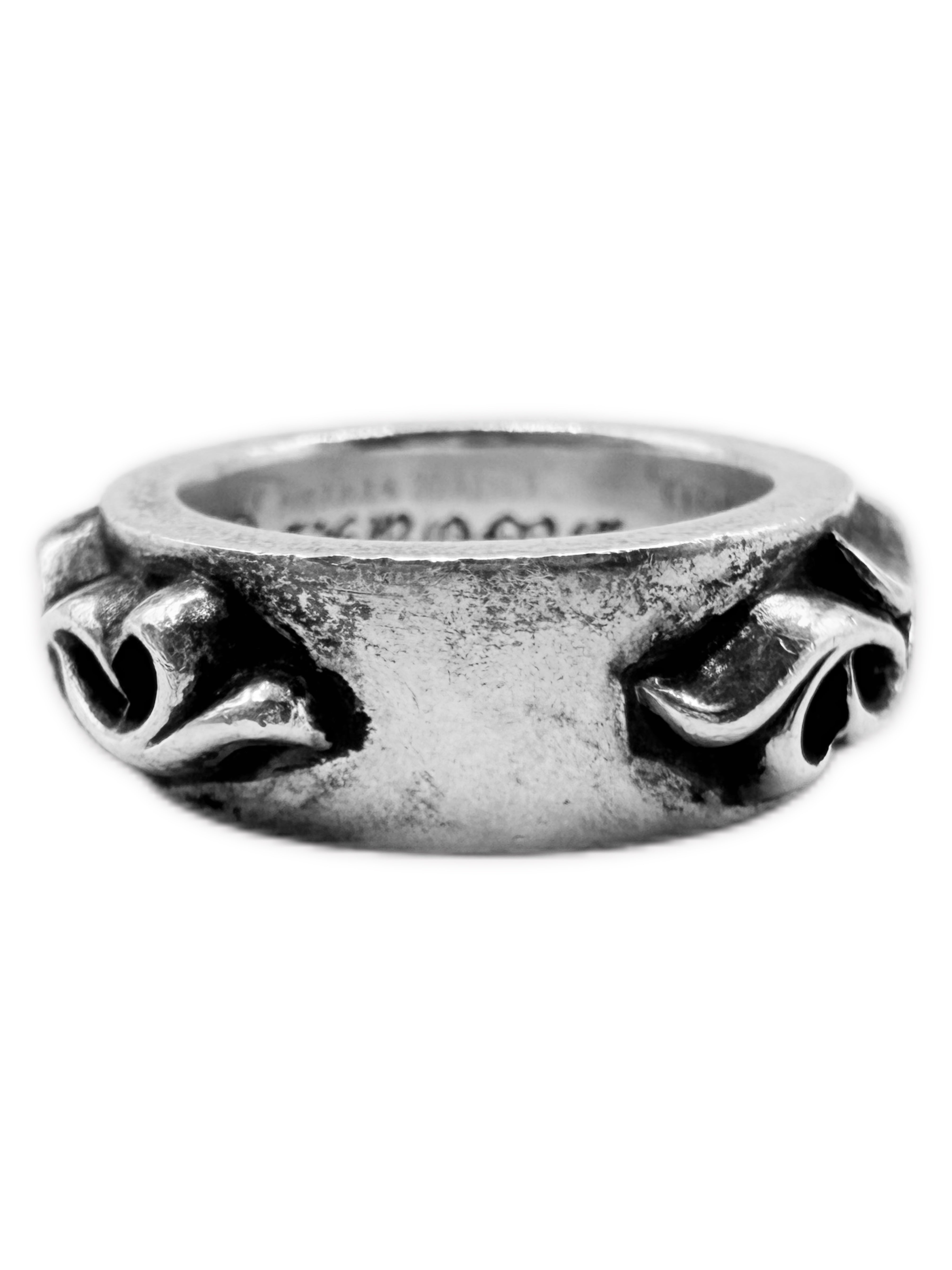 CHROME HEARTS DOUBLE NARROW VINE BAND .925 SILVER RING