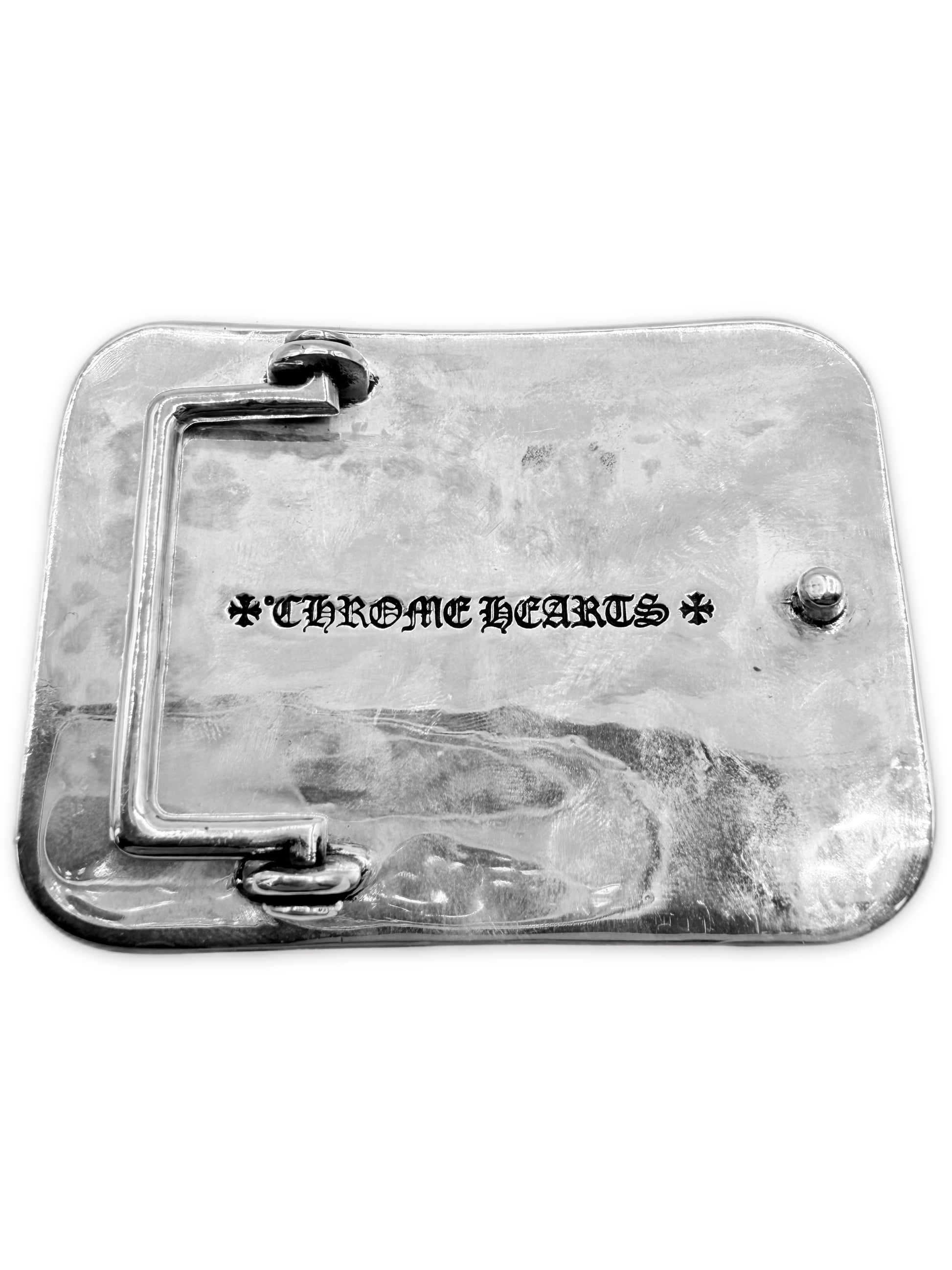 Chrome Hearts Math Plus 1.5 in .925 Silver Square Belt Buckle