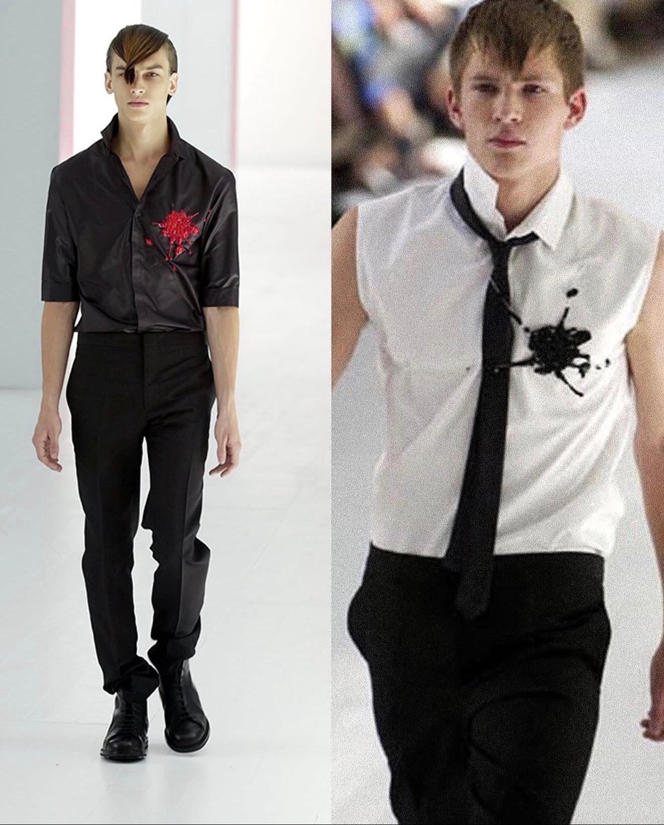Dior Homme SS02 タンクトップ SS02 DIOR HOMME 'BLOOD WOUND' HEDI SLIMANE BOYS DON'T CRY WHITE
