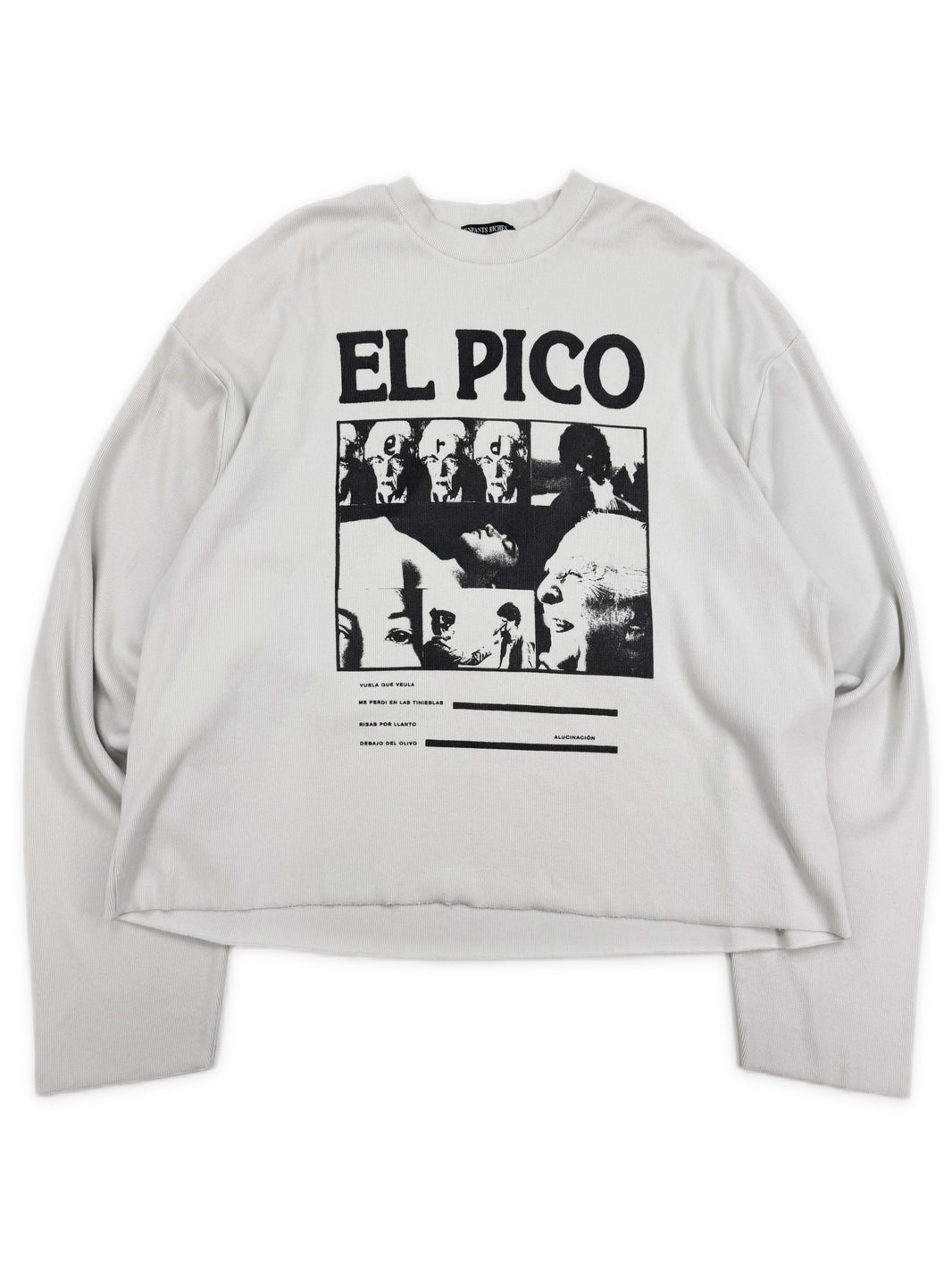 Enfants Riches Deprimes ‘El Pico’ White Ribbed Long Sleeve Shirt