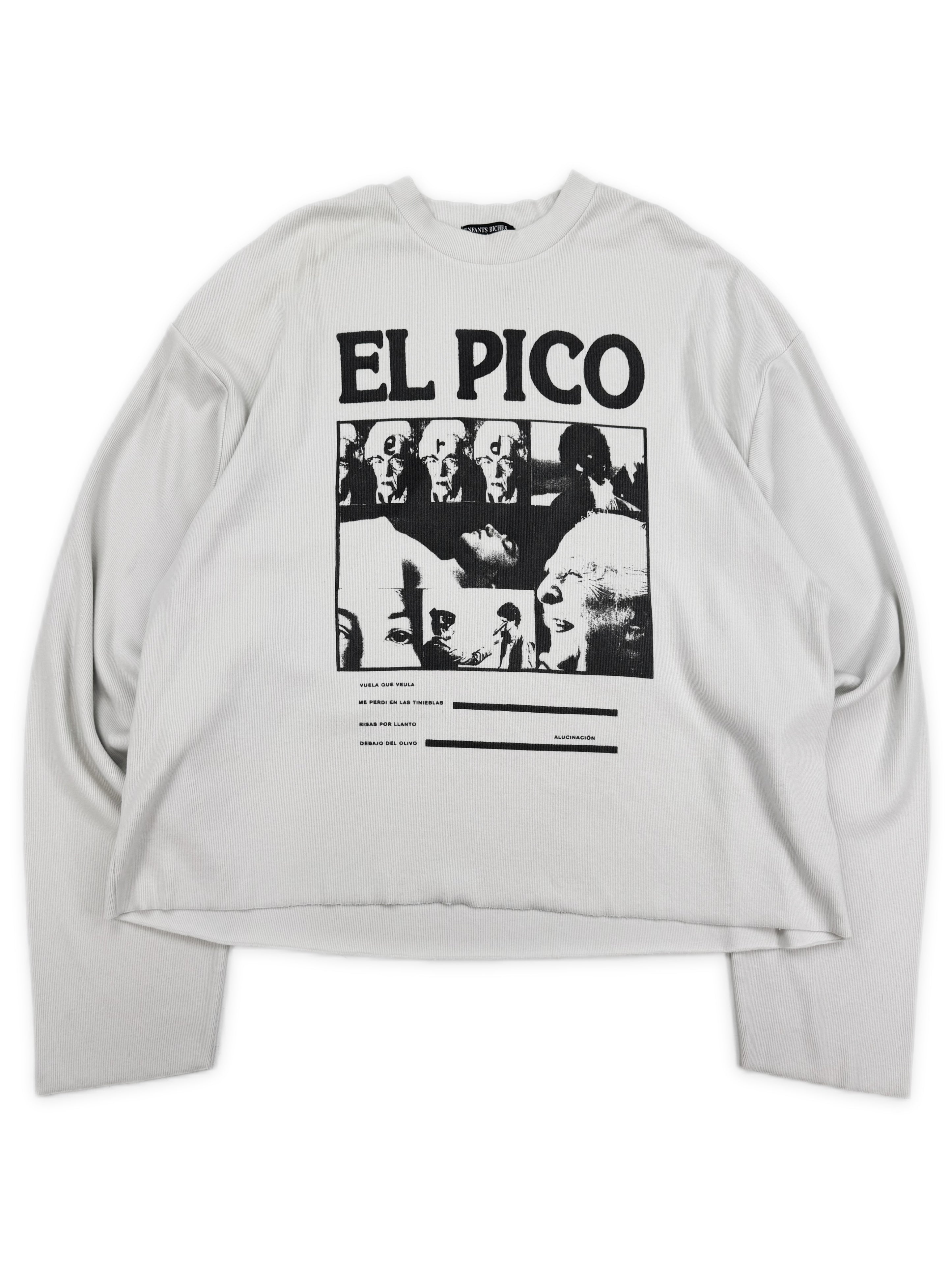 Enfants Riches Deprimes ‘El Pico’ White Ribbed Long Sleeve Shirt