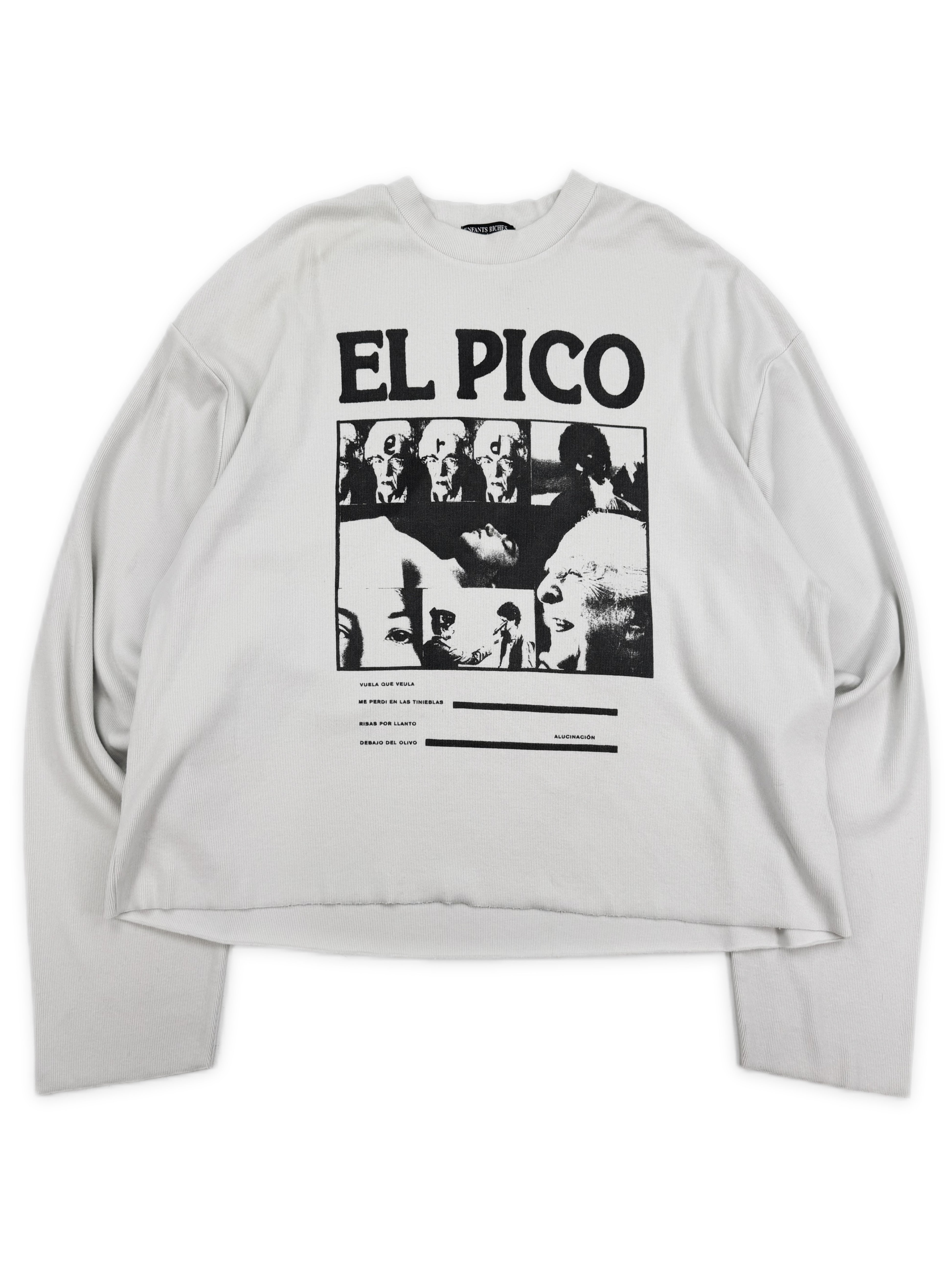 Enfants Riches Deprimes ‘El Pico’ White Ribbed Long Sleeve Shirt