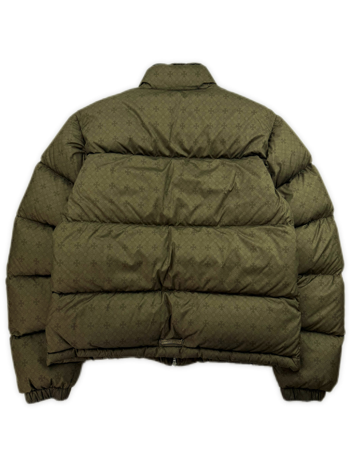 Chrome Hearts Olive Green Monogram Down Fill Puffer Jacket