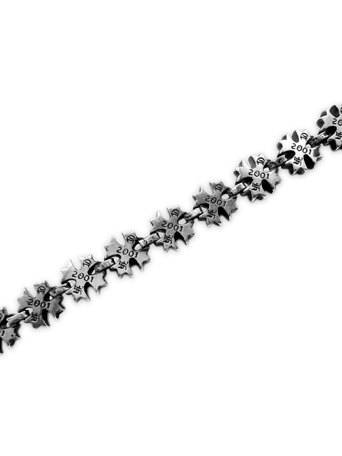 Chrome Hearts Plus Cut Out .925 Silver 20 Link Bracelet
