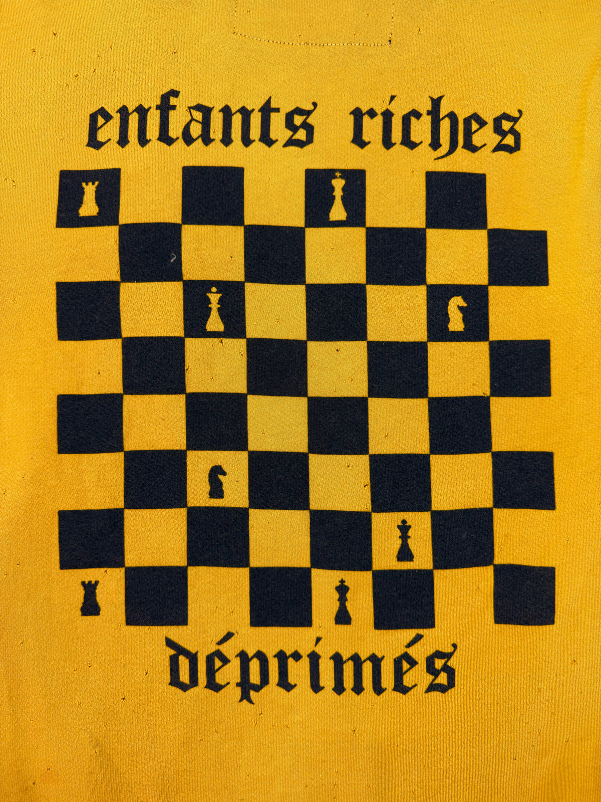 2013 Enfants Riches Deprimes OG Chessboard Yellow Heavy Weight Crewneck