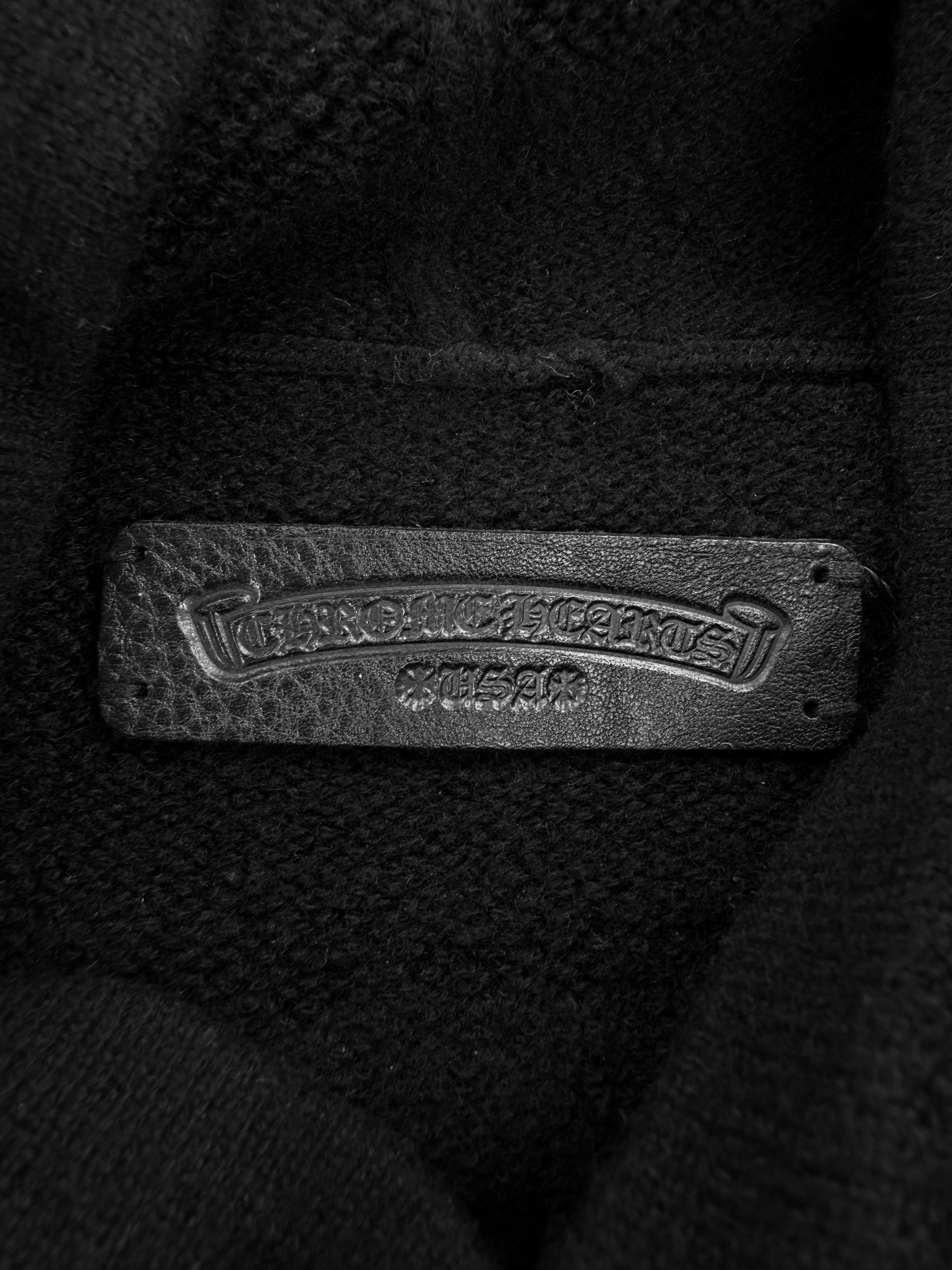 Chrome Hearts Floral Sleeve Cashmere Embroidered Black Hoodie
