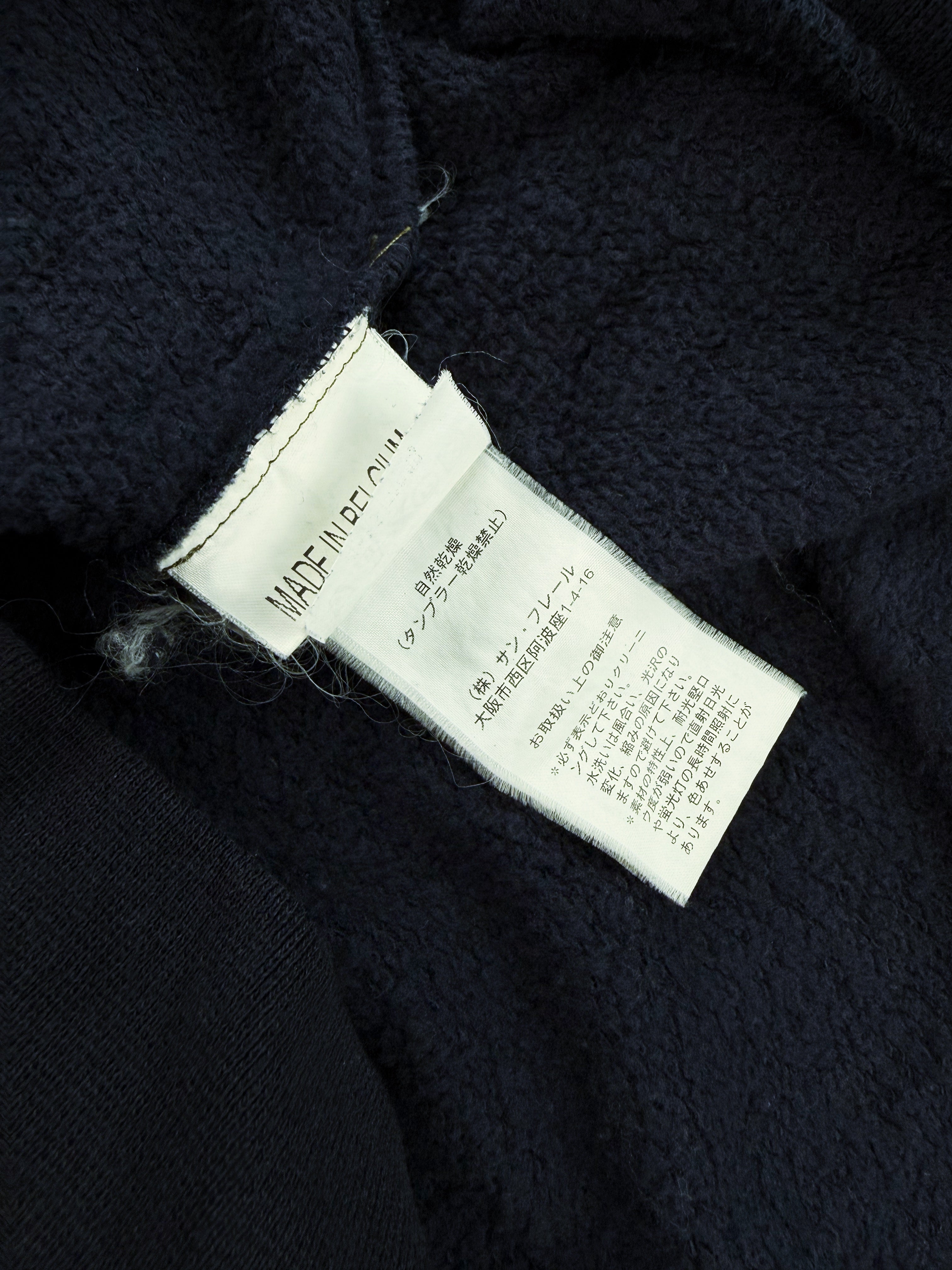 AW03 Raf Simons Closer ‘Technique’ Navy Raglan Oversized Hoodie