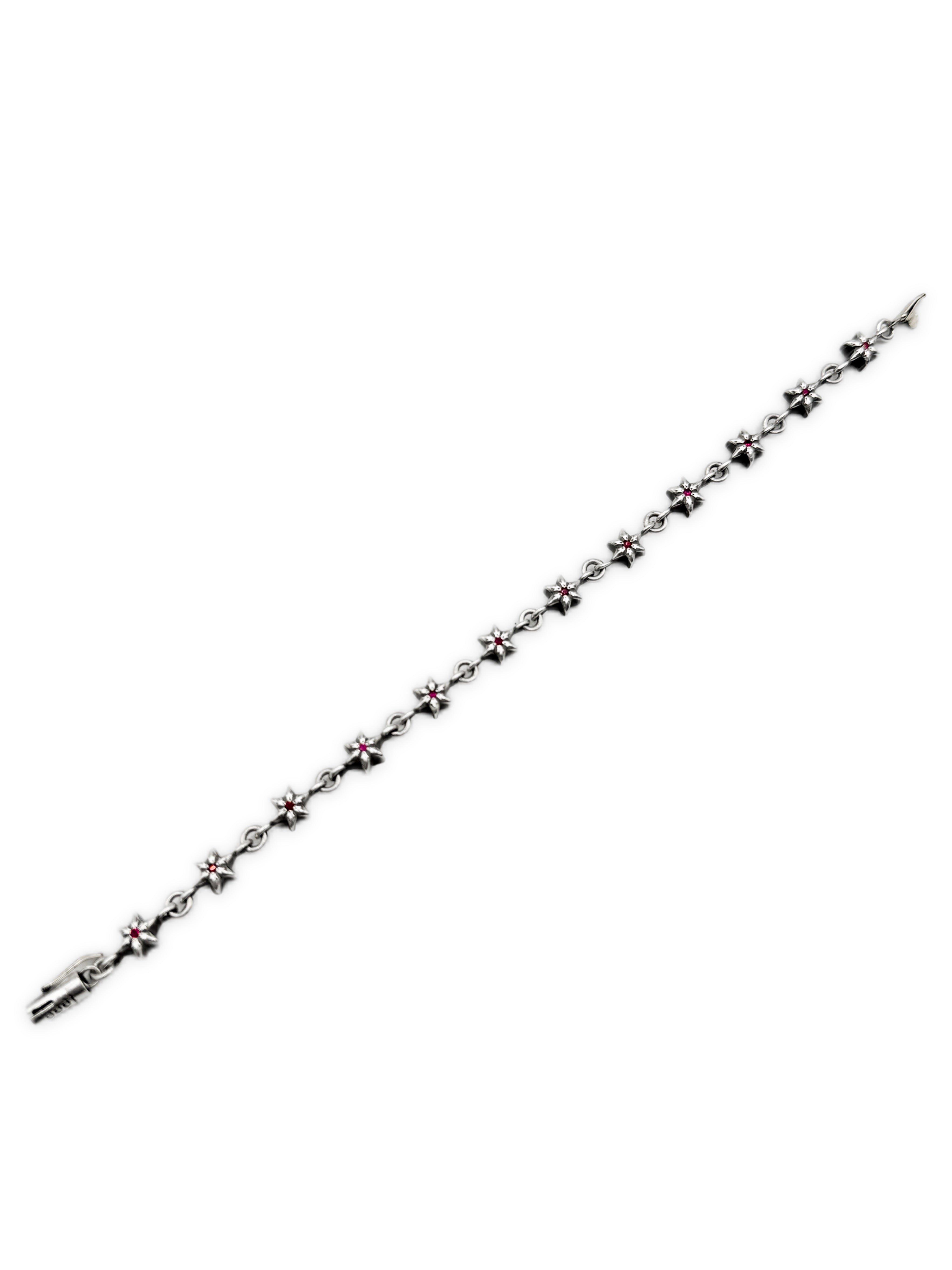 CHROME HEARTS RUBY FACTORY SET 6 POINT TINY STAR 12 LINK SILVER