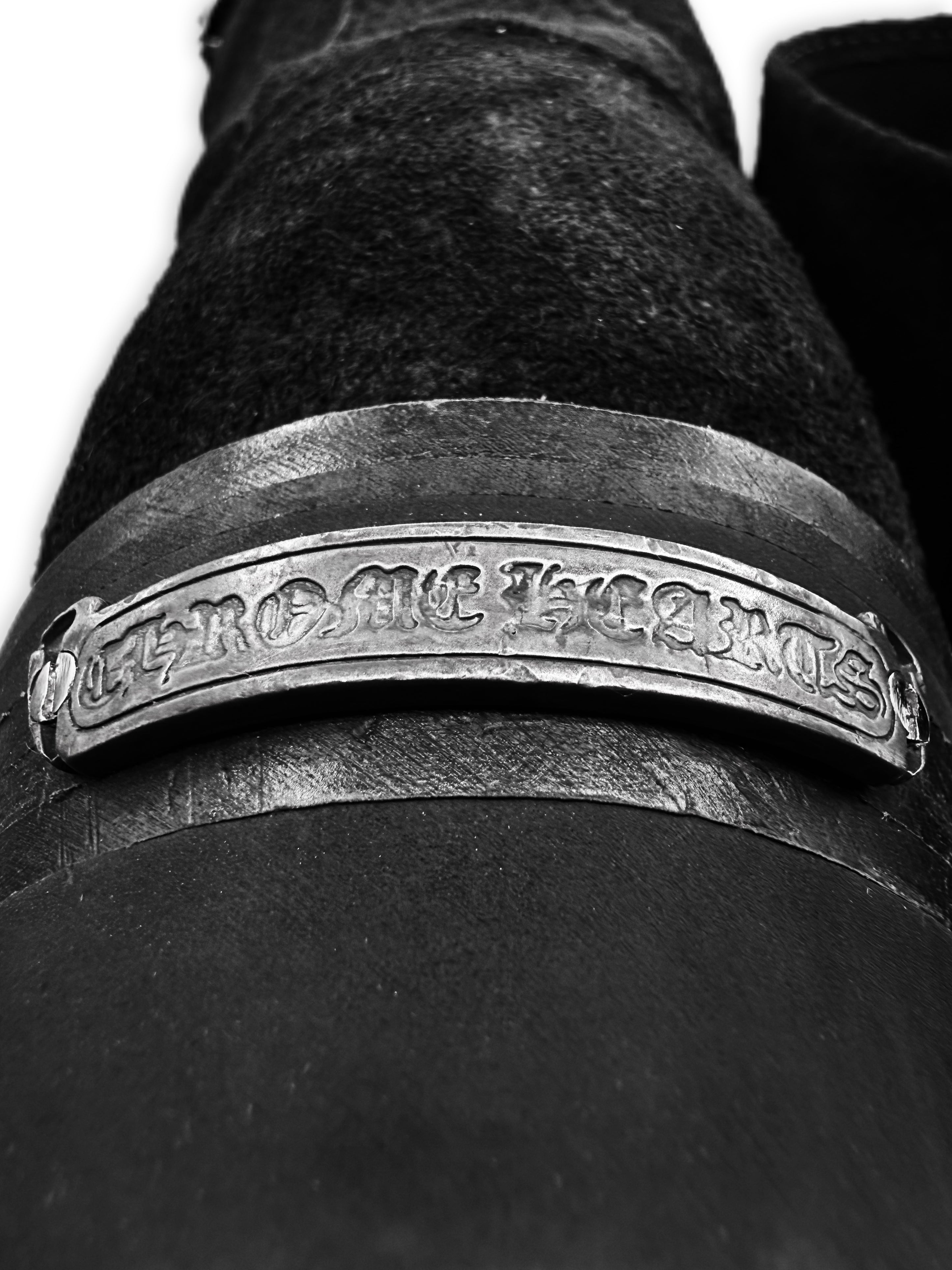 Chrome Hearts x Wesco Suede Gunslinger Cross Pendant Suede Engineer Boots