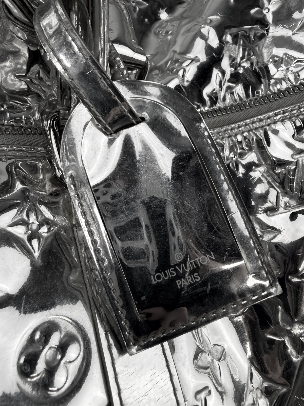 Louis Vuitton by Virgil Abloh ‘Keepall 55’ Silver Coated Duffle Bag