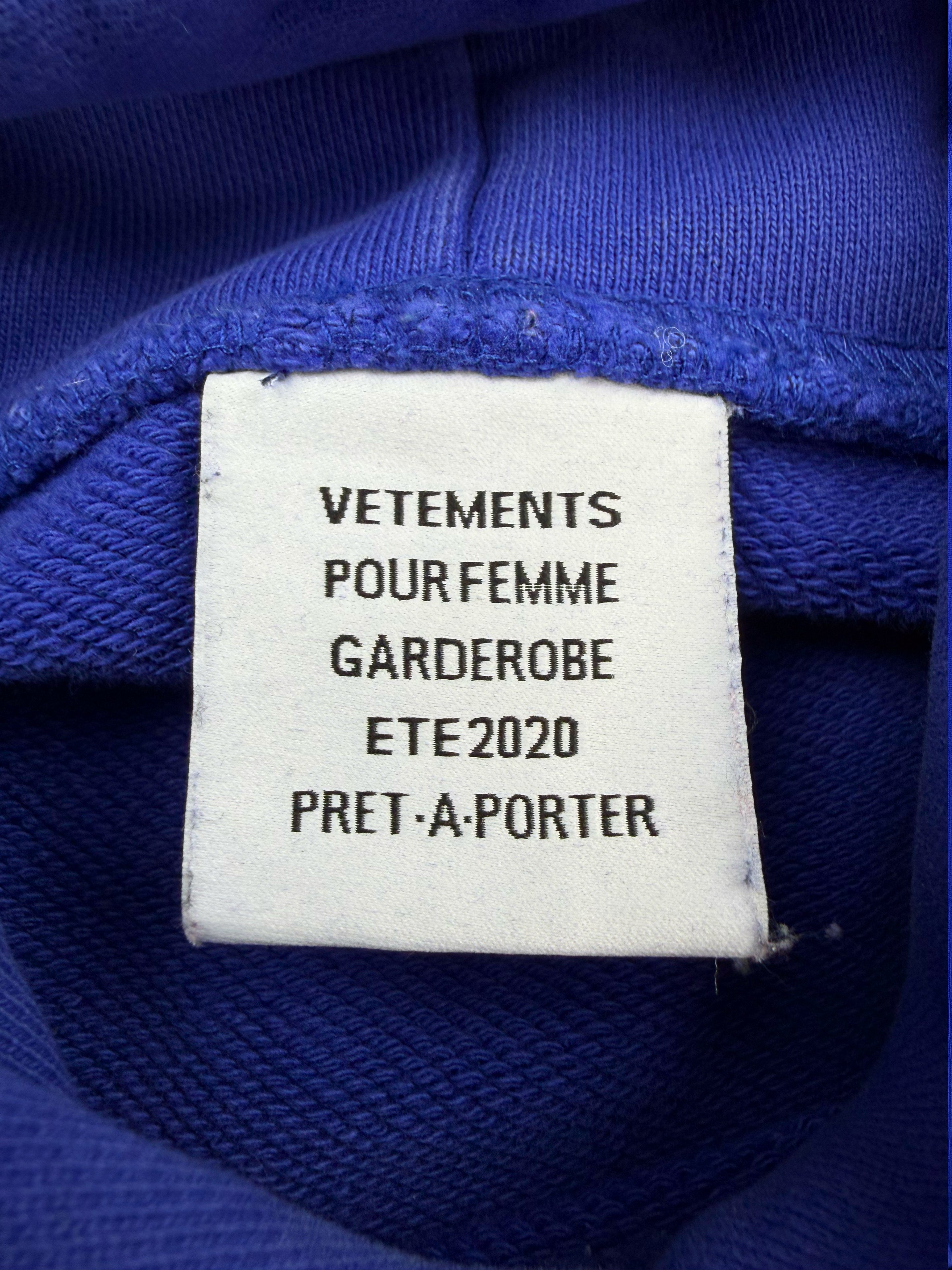 SS20 Vetements ‘Ecstasy’ Internet Explorer Blue Hoodie