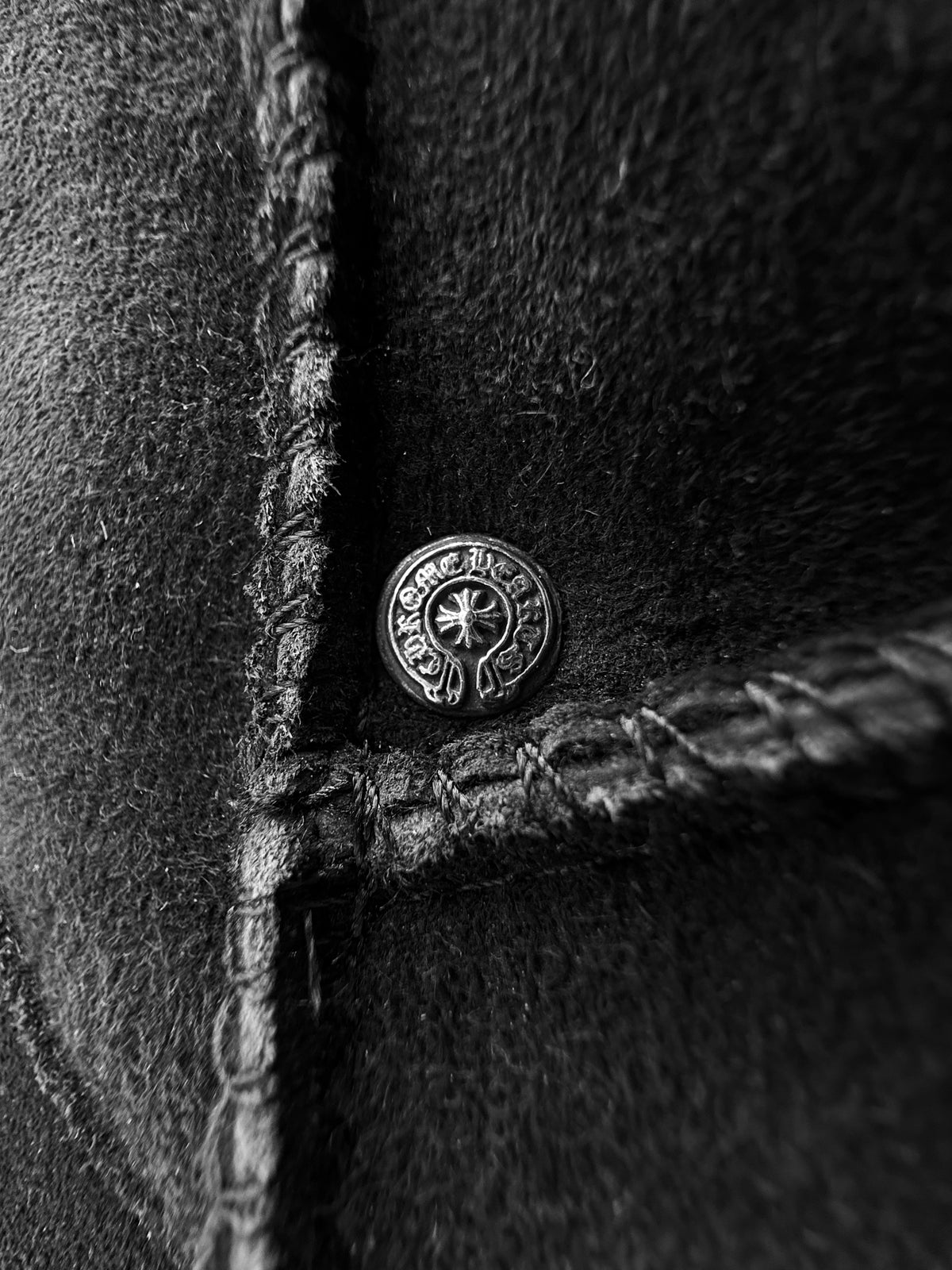 Chrome Hearts x Ugg Cross Pendant Leather Patch Fur Lined Boots