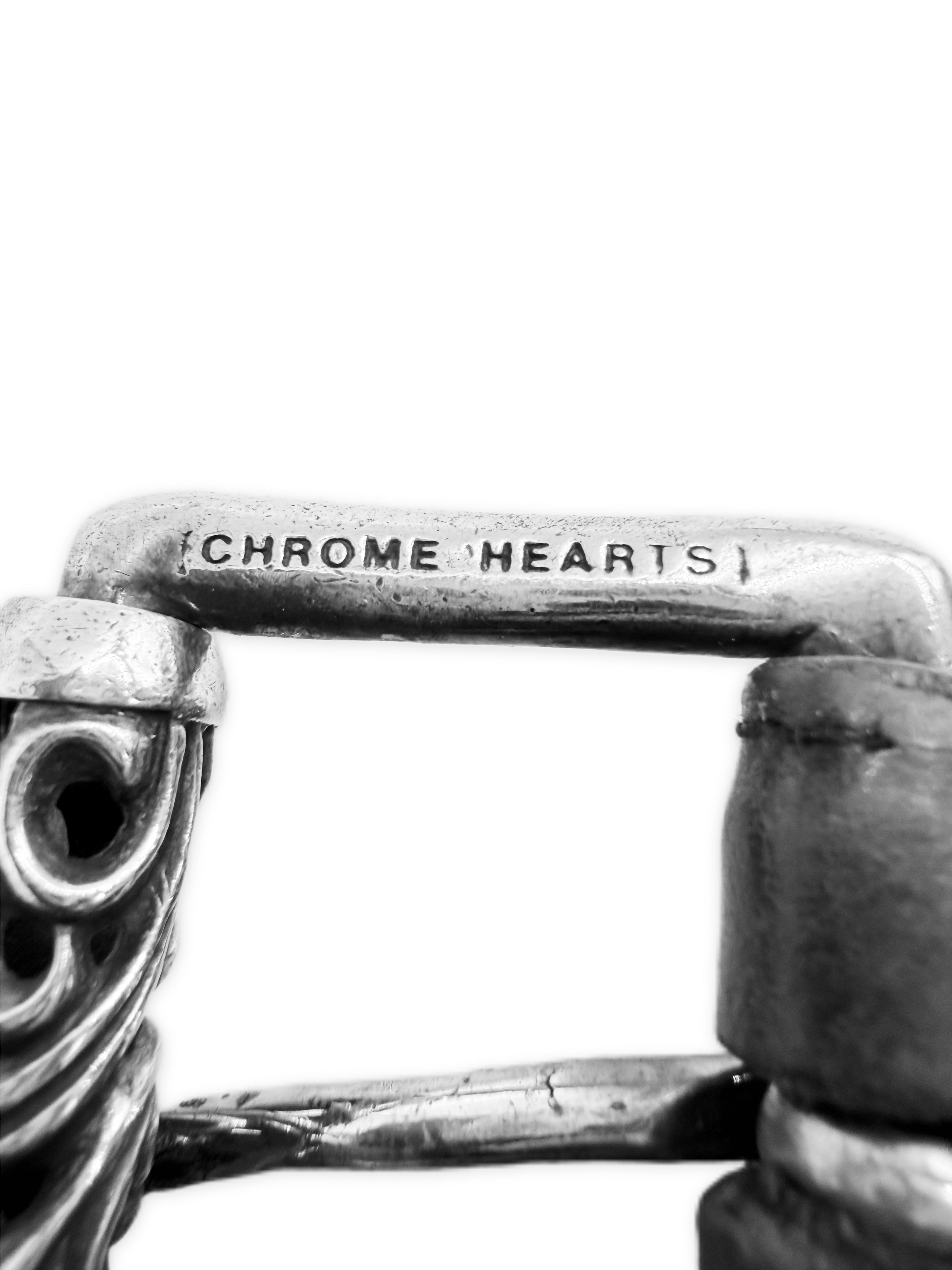 Chrome Hearts Double Roller Black Leather .925 Silver Belt