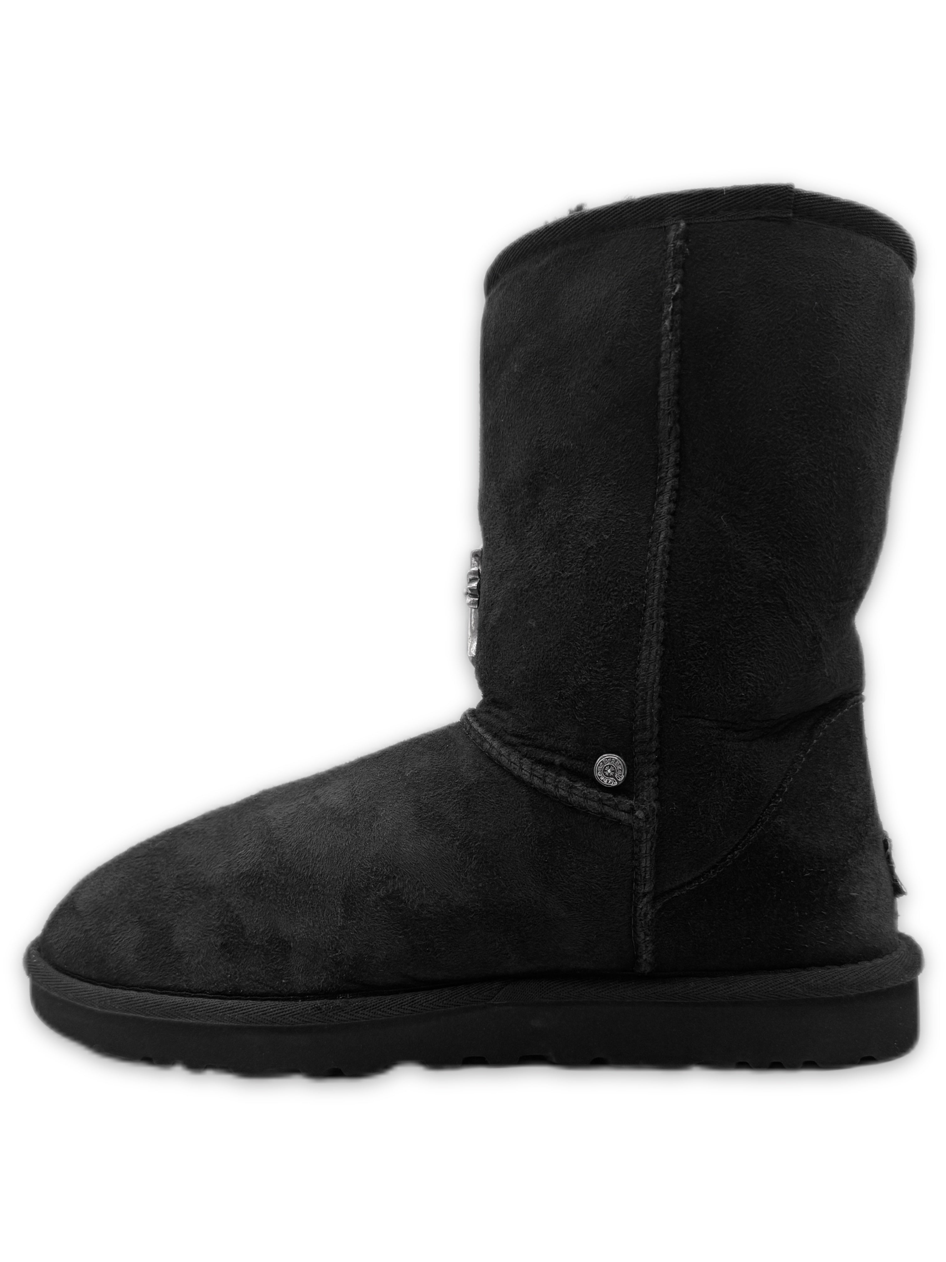 Chrome Hearts x Uggs Silver Cross Pendant .925 Silver Lined Boots