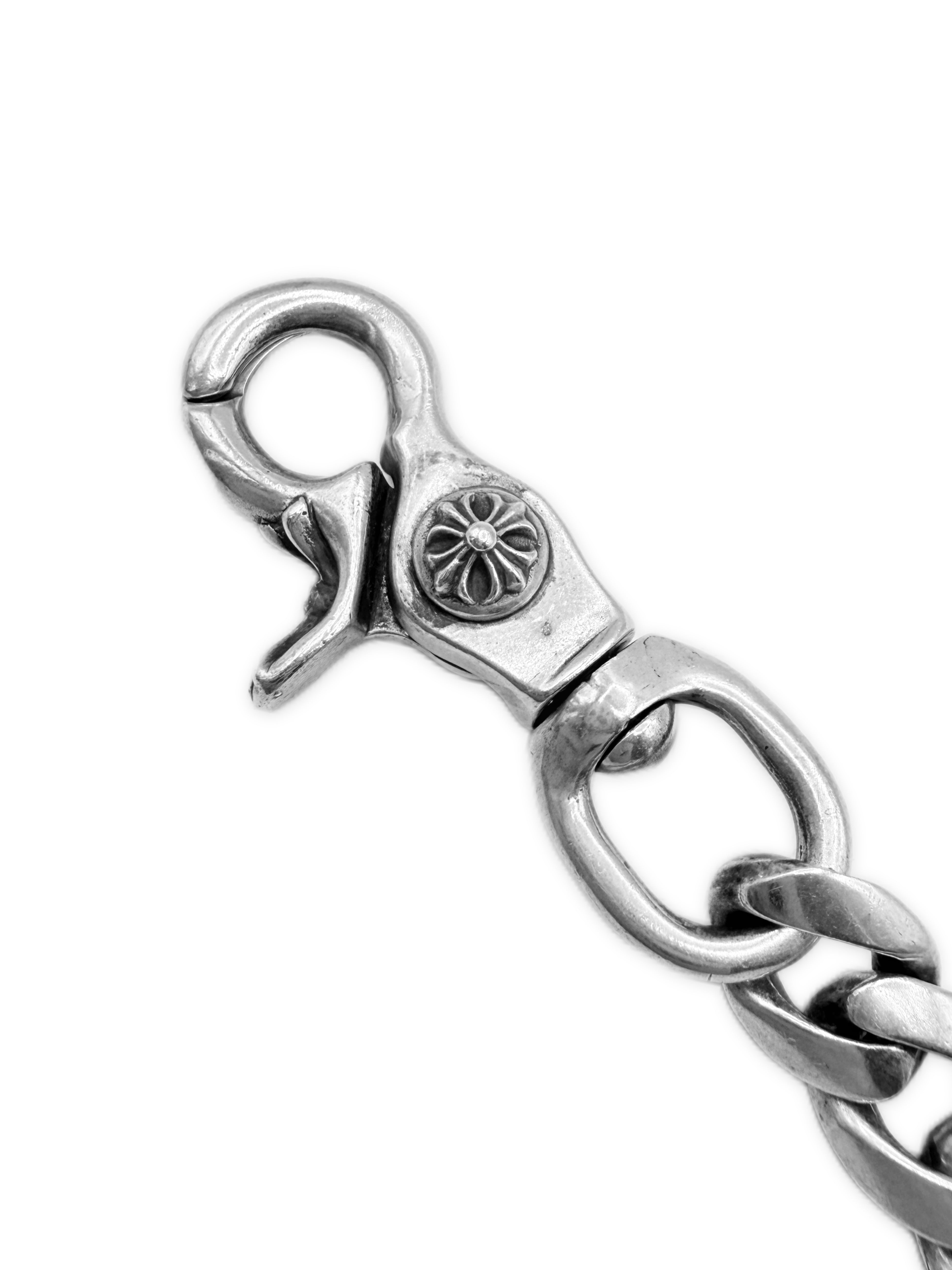 Chrome Hearts Cuban Link Dagger Lobster Clasp Extra Long Keychain