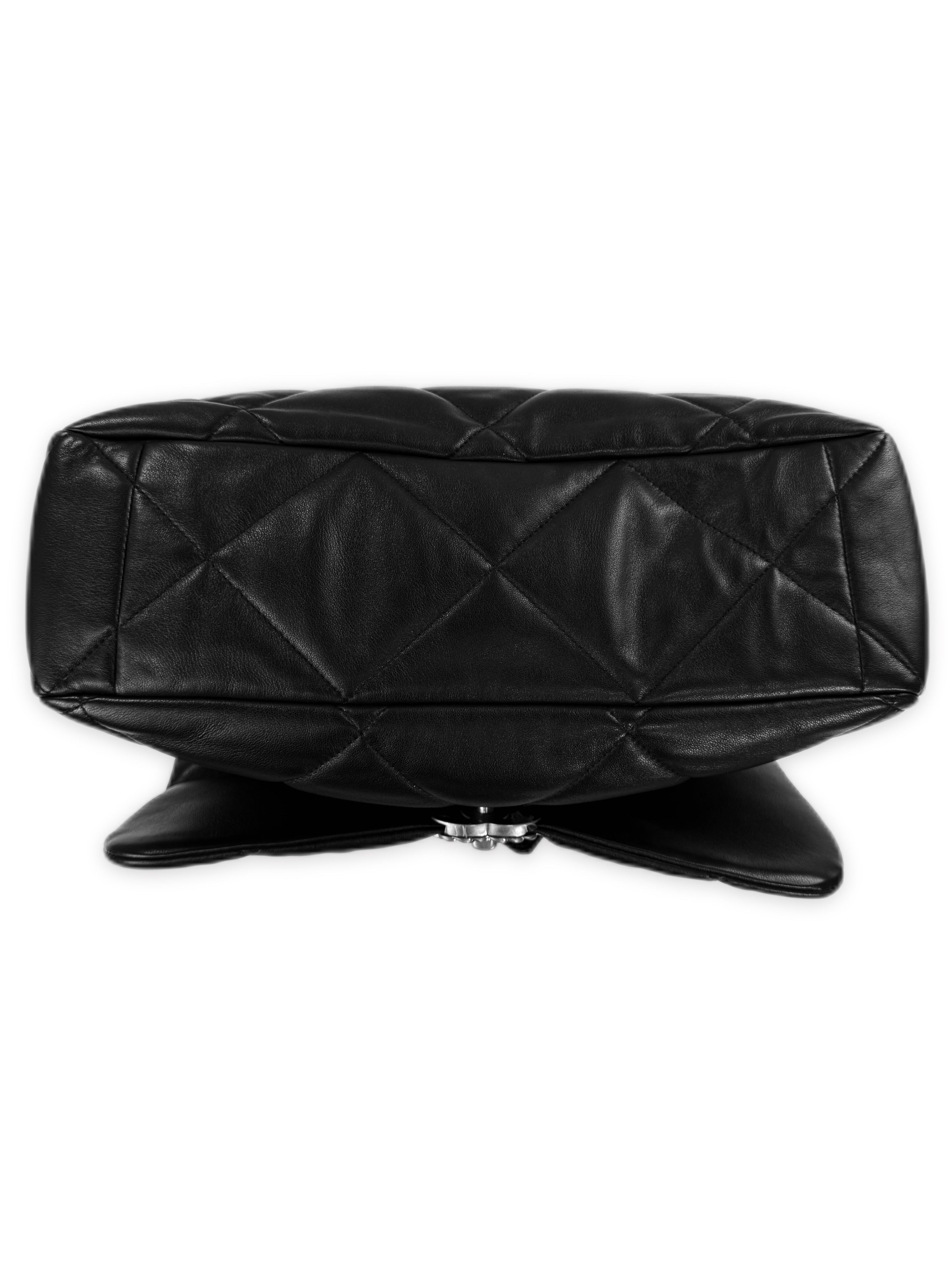 Chanel 19 Quilted Leather Maxi Large Gold / Silver Flap Bag