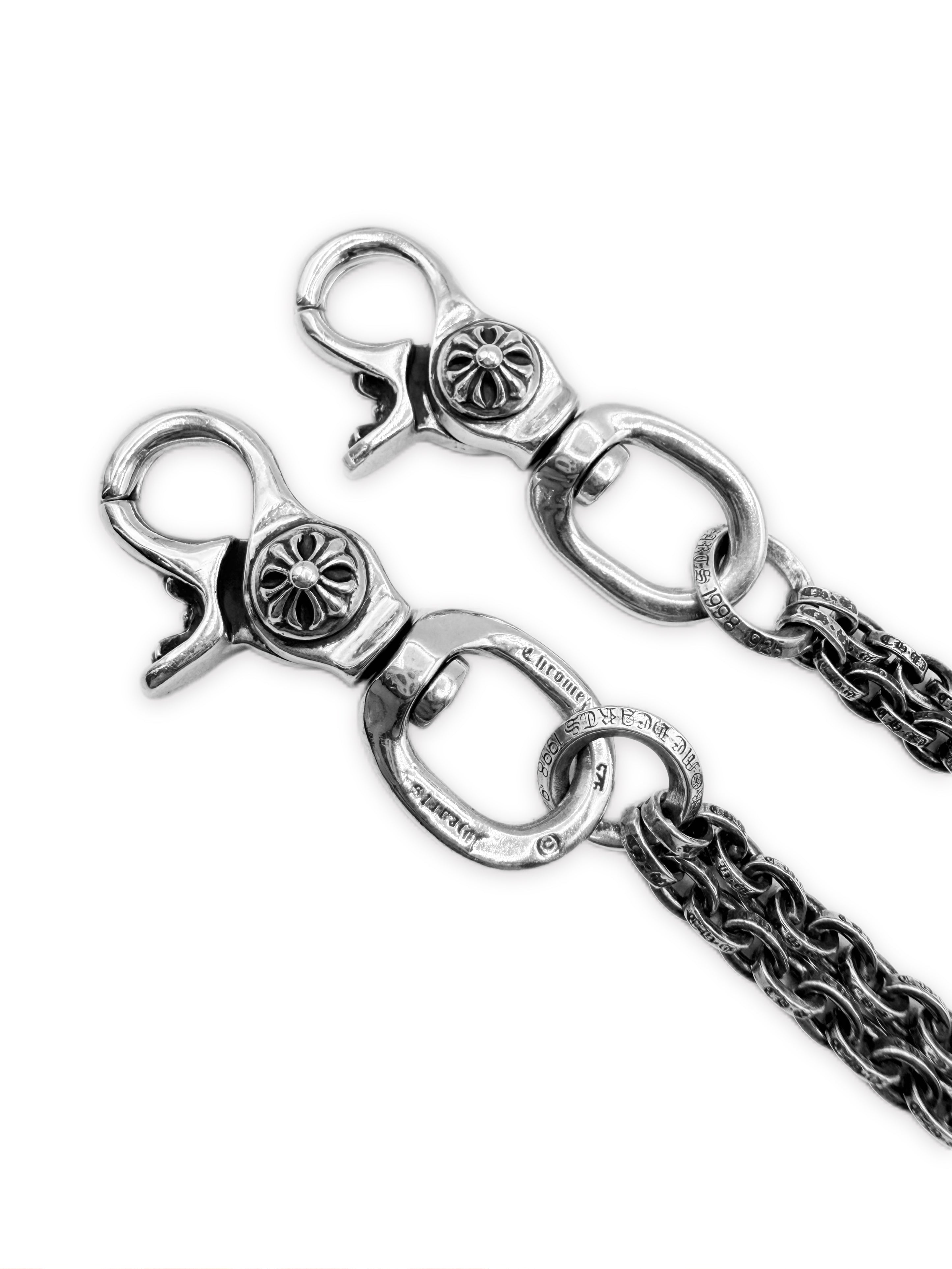 Chrome Hearts Double Paper Chain 15 in Lobster Clasp Wallet Chain