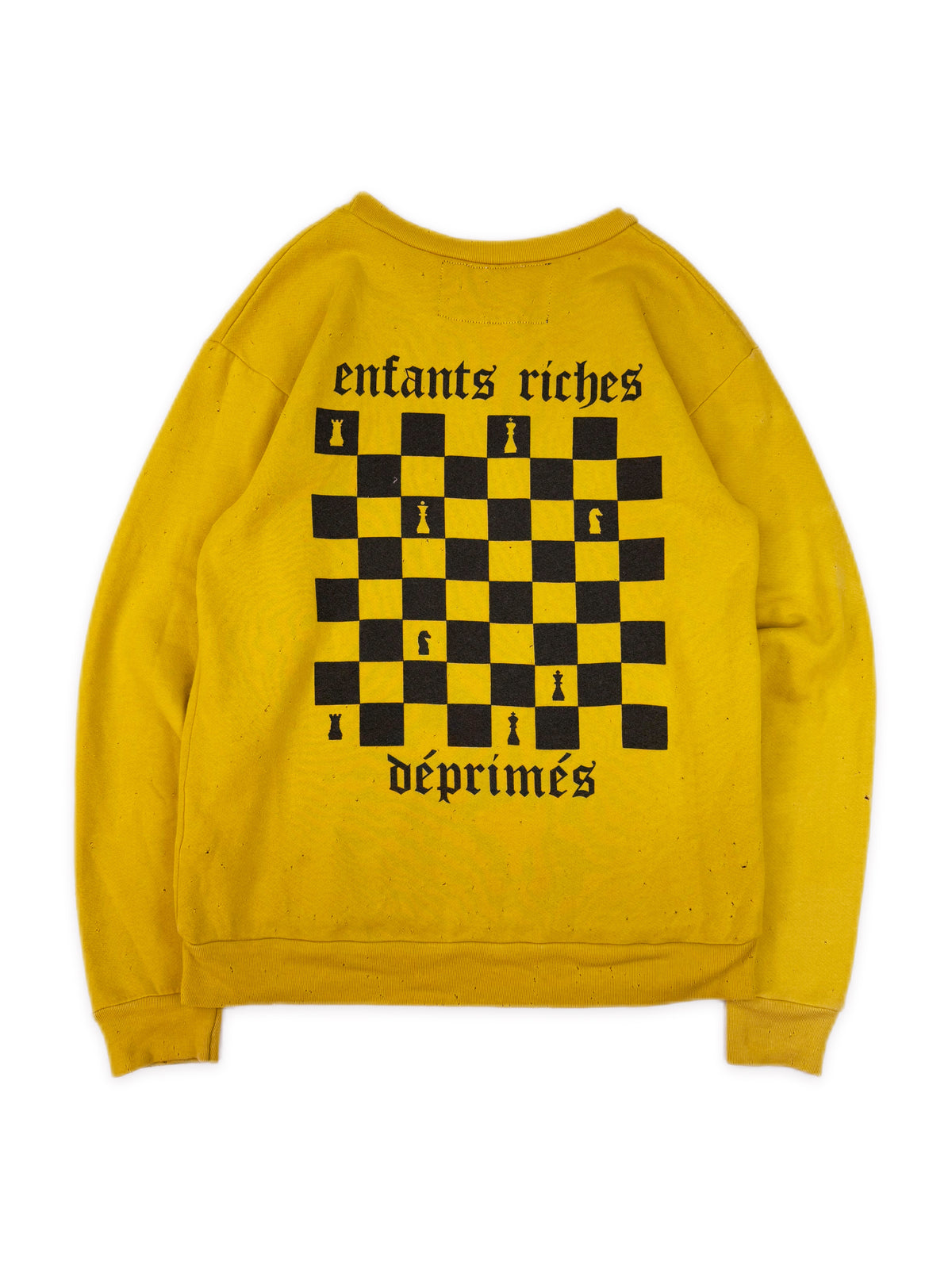 2013 Enfants Riches Deprimes OG Chessboard Yellow Heavy Weight Crewneck