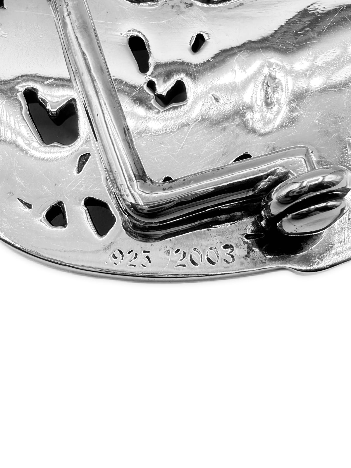Chrome Hearts Cemetery Cross 1.5 in .925 Silver Belt Buckle