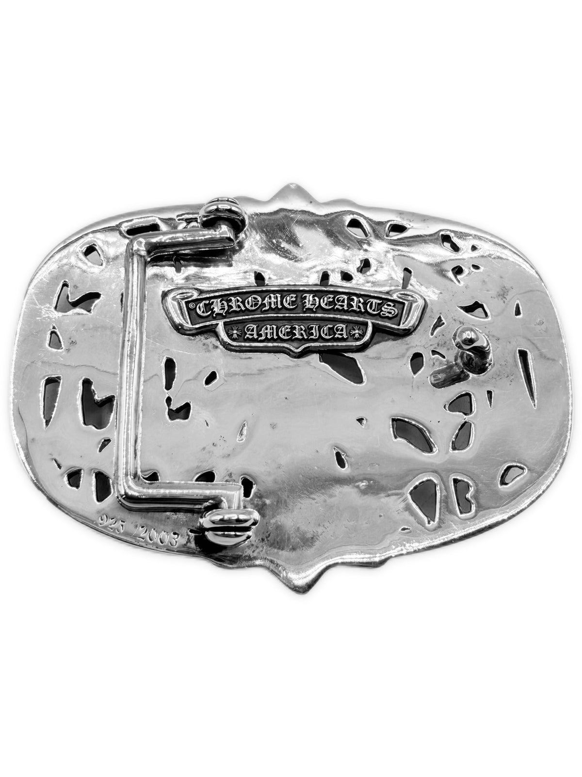 Chrome Hearts Cemetery Cross 1.5 in .925 Silver Belt Buckle