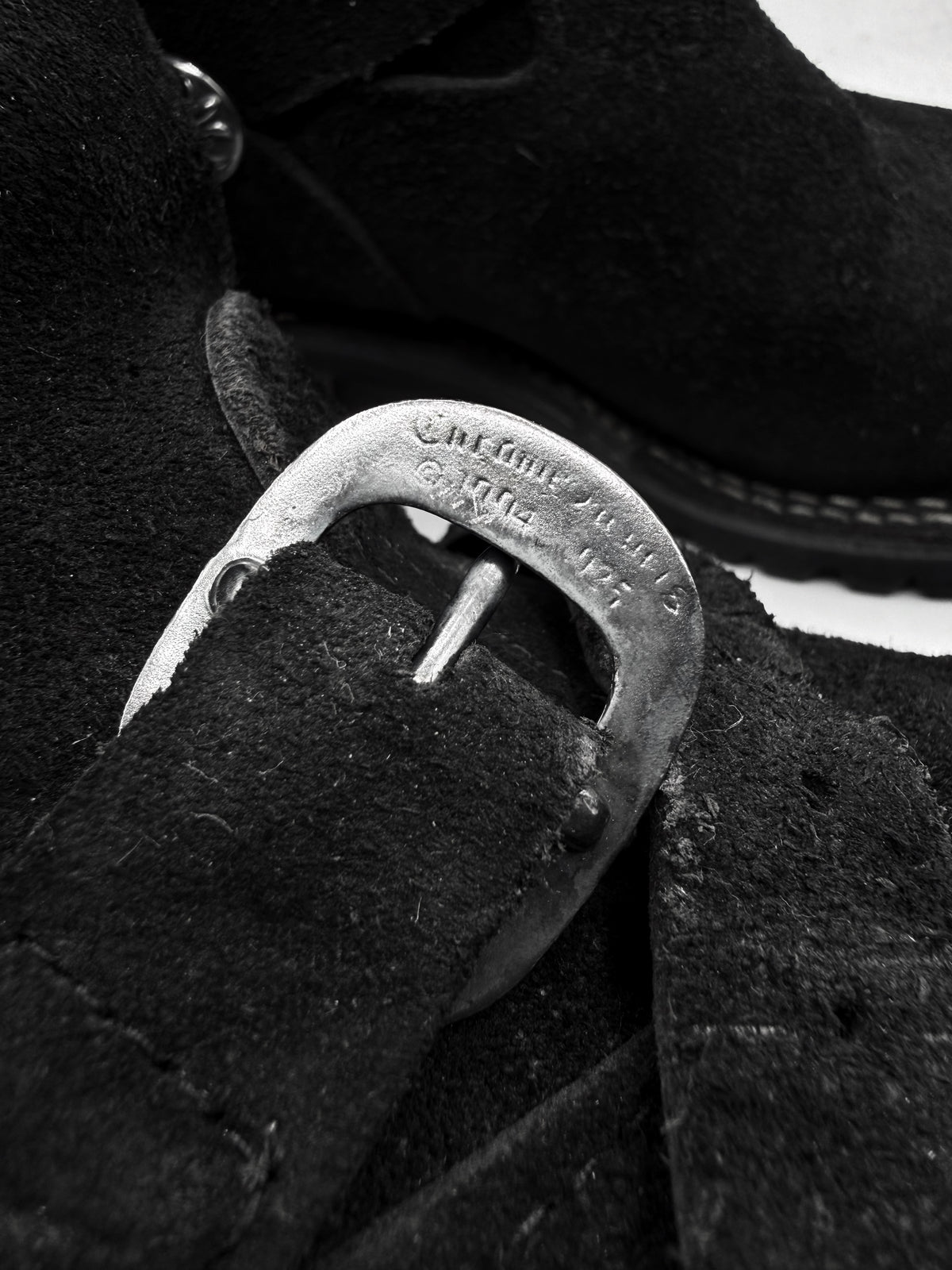 Chrome Hearts x Wesco Cuban Heel Suede Gunslinger Black Boots