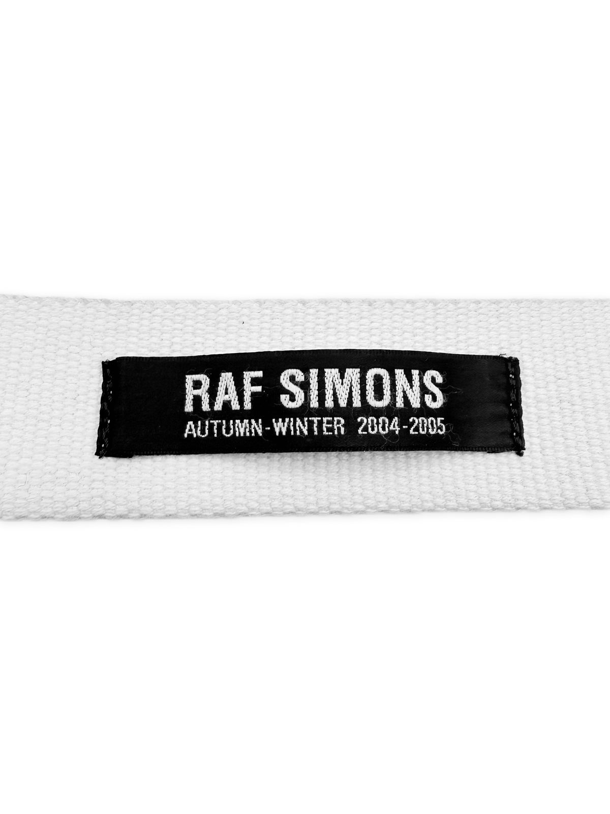 AW04 Raf Simons Waves Pierced White Belt